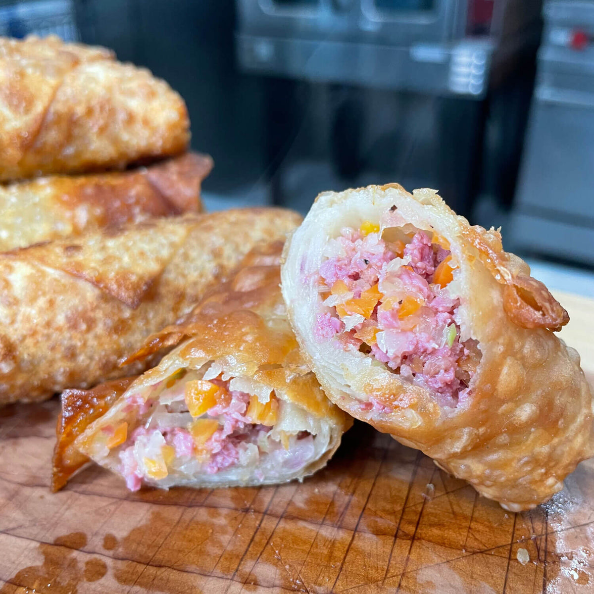 Corn Beef and Cabbage Egg Rolls