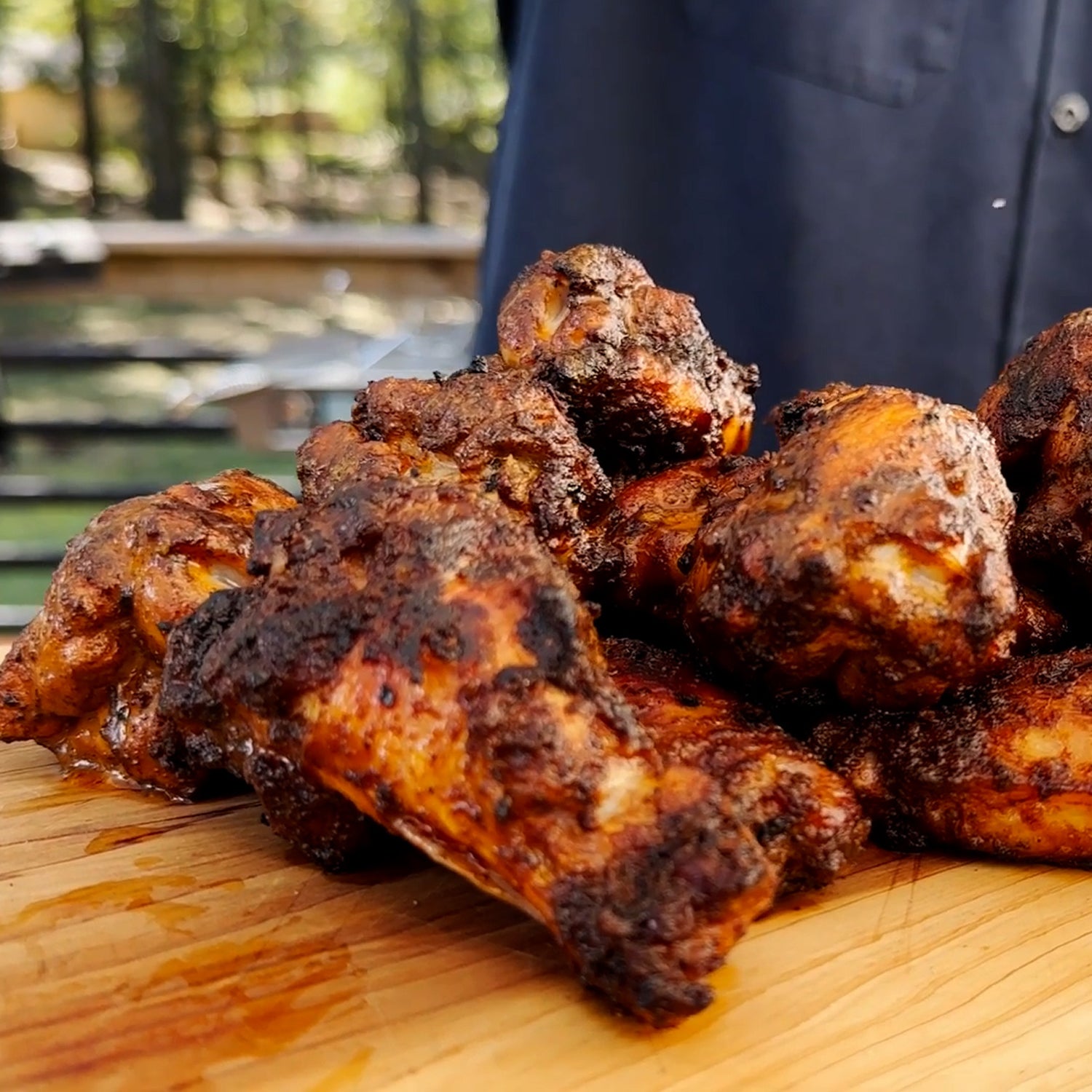 Spicy smoky Nashville hot wings