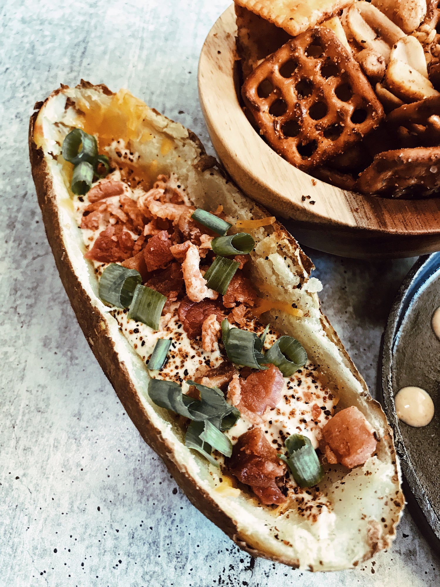 Ancho-Espresso Potato Skins