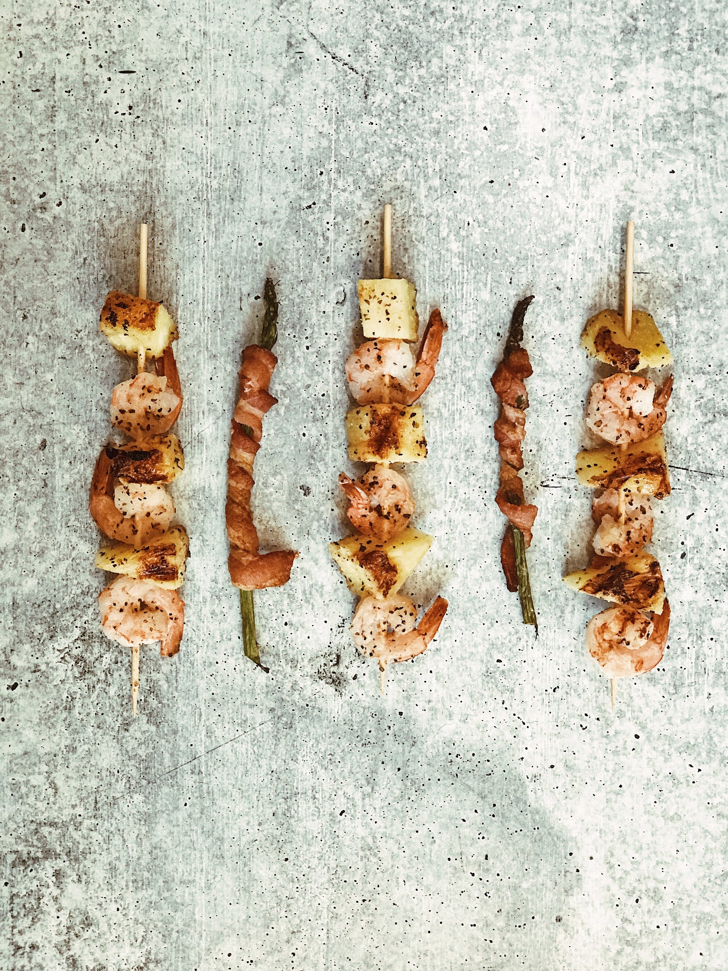 Island Dust Shrimp Skewers