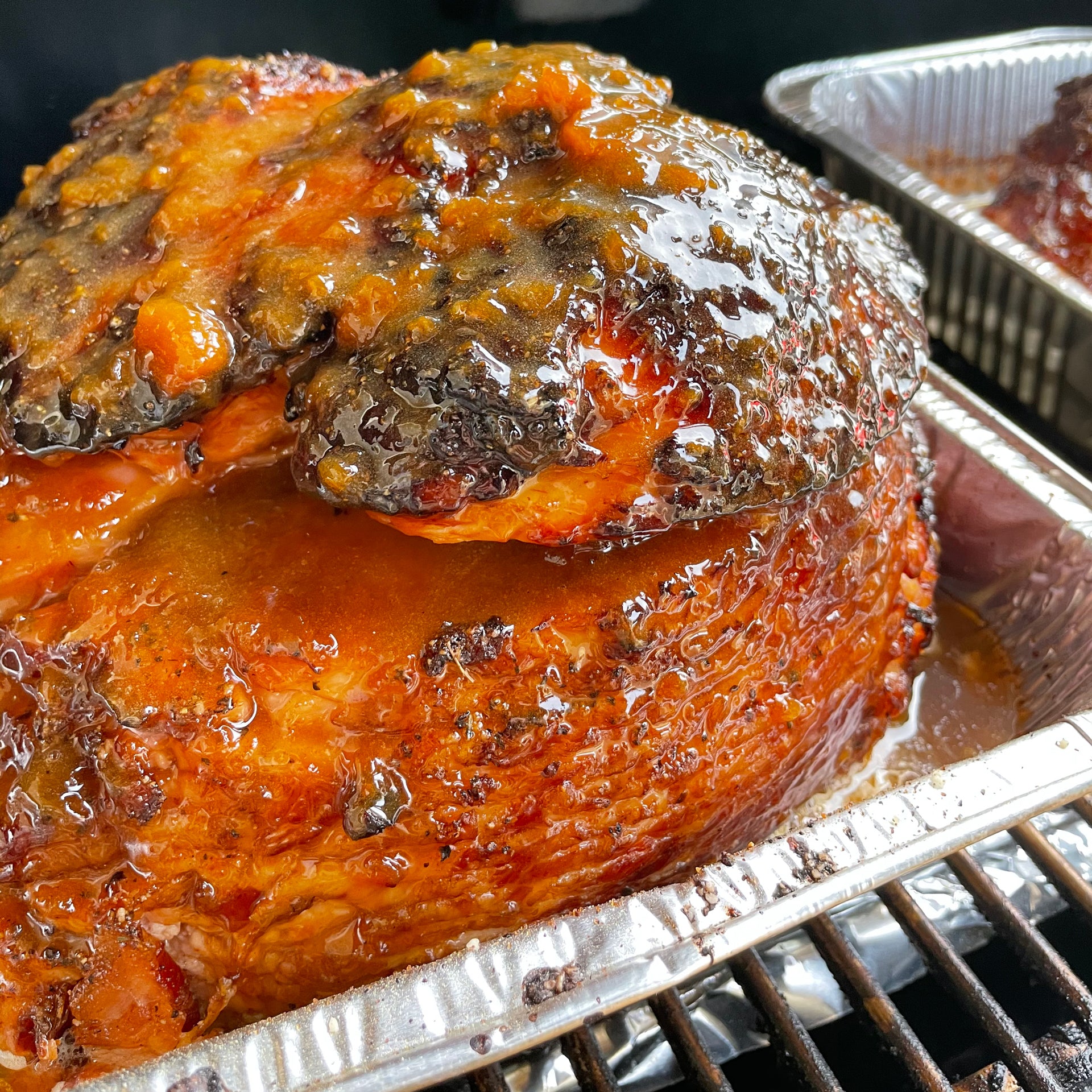 Smoked Ham With Brown Sugar Glaze - Fatty Butts BBQ