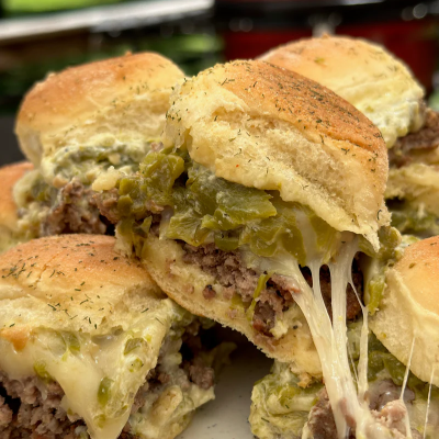 Hatch Chile Cheeseburger Sliders Recipe