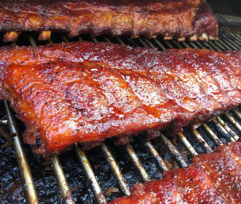 Holding ribs from the smoker