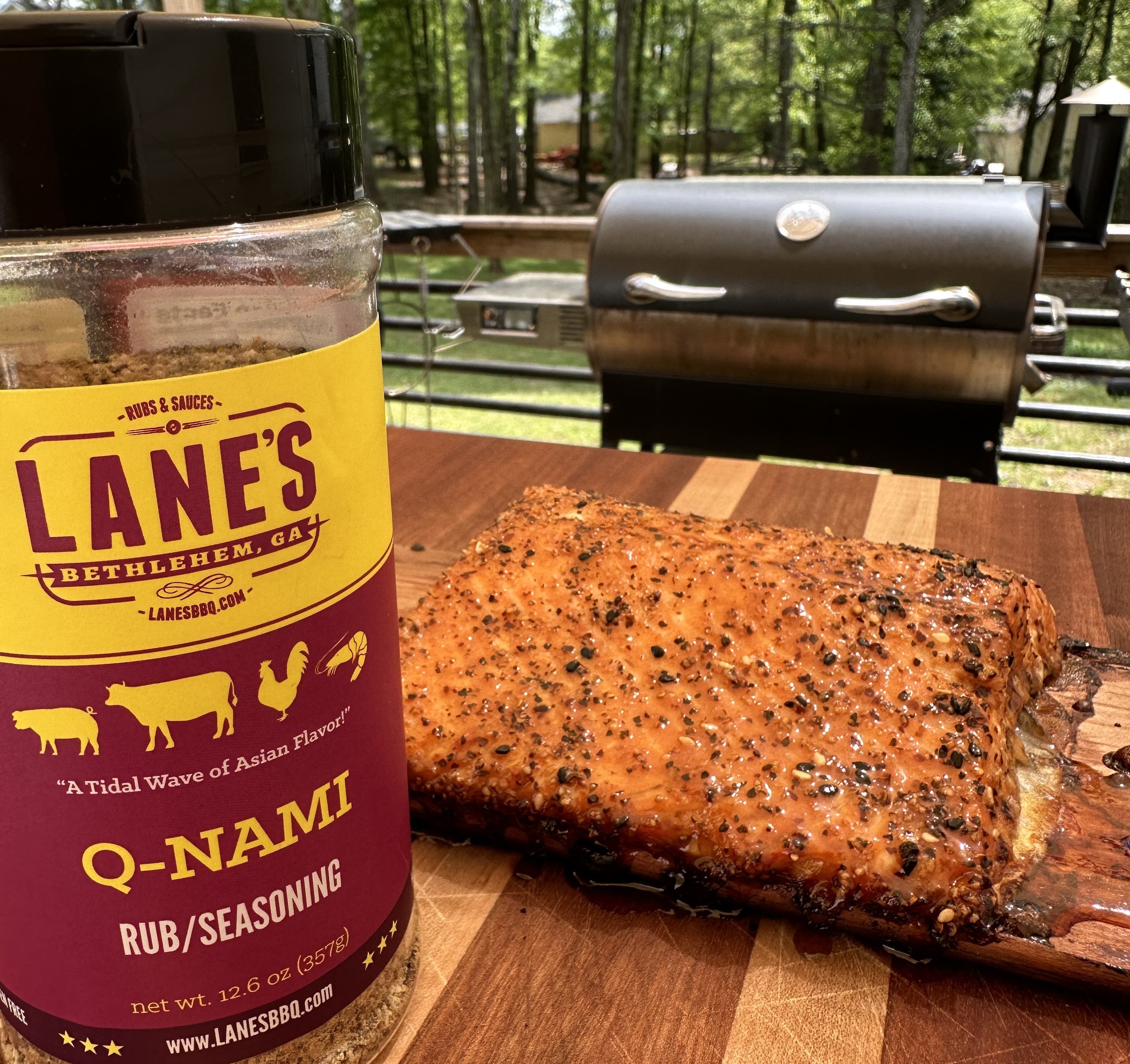 Honey Soy Salmon on a Plank