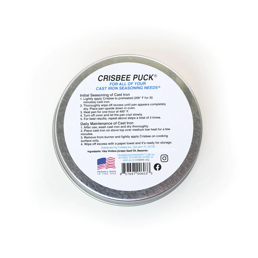 Crisbee Puck - Cast Iron Seasoning