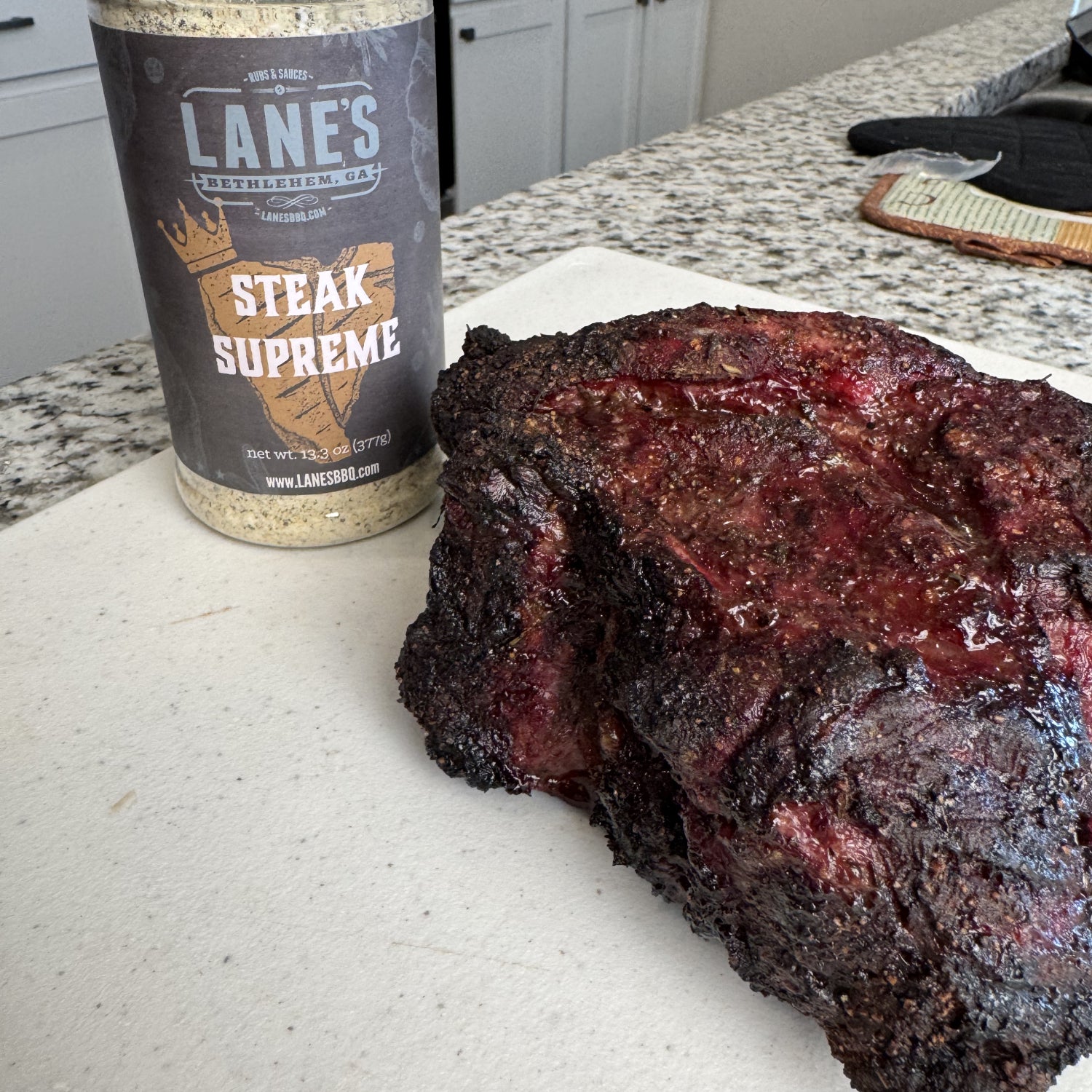 Lane's Steak Supreme Rub on beef