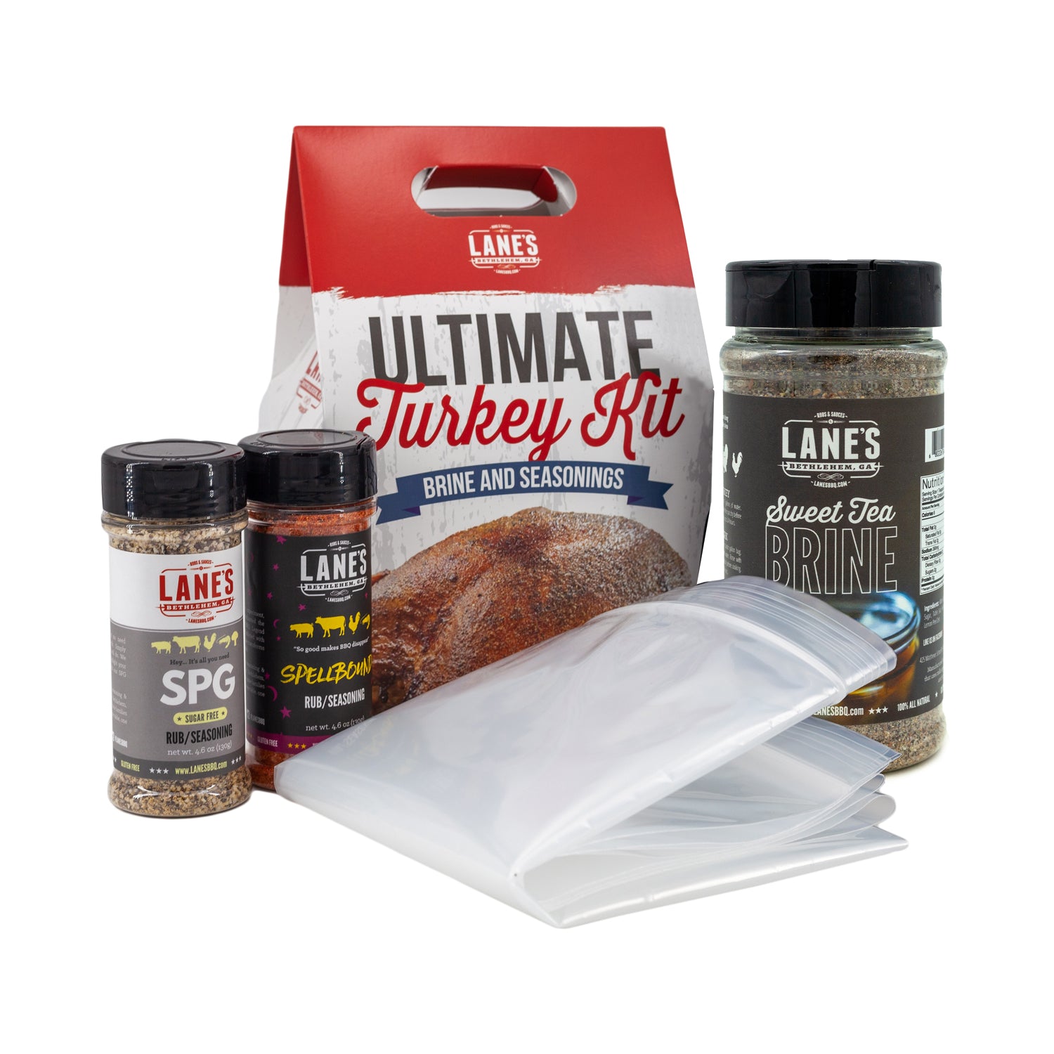 Ultimate Turkey Brine Kit with Bag (Brine + Rubs + Brine Bag)