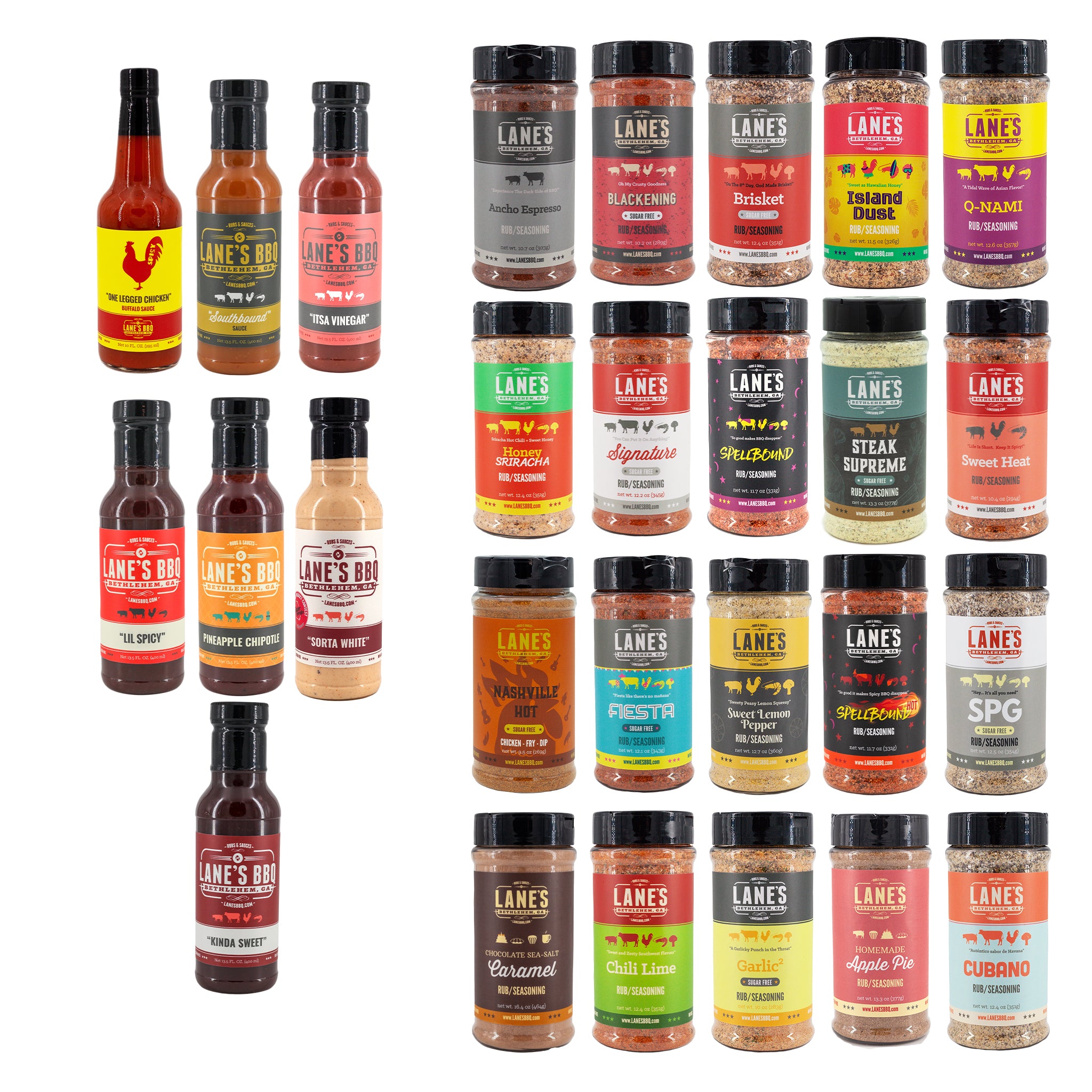 Lane's BBQ Complete Rubs & Sauces Set