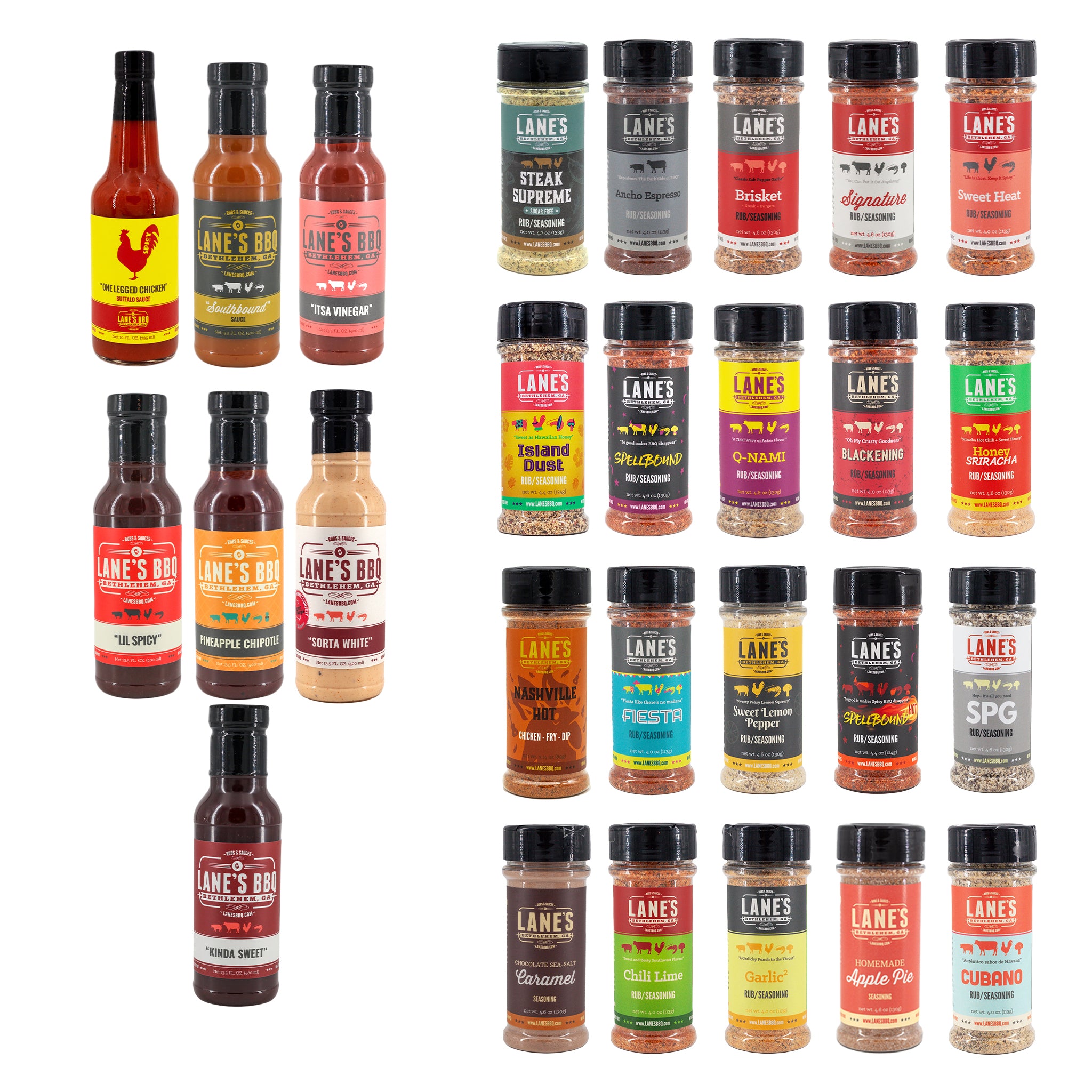 Lane's BBQ Complete Rubs & Sauces Set