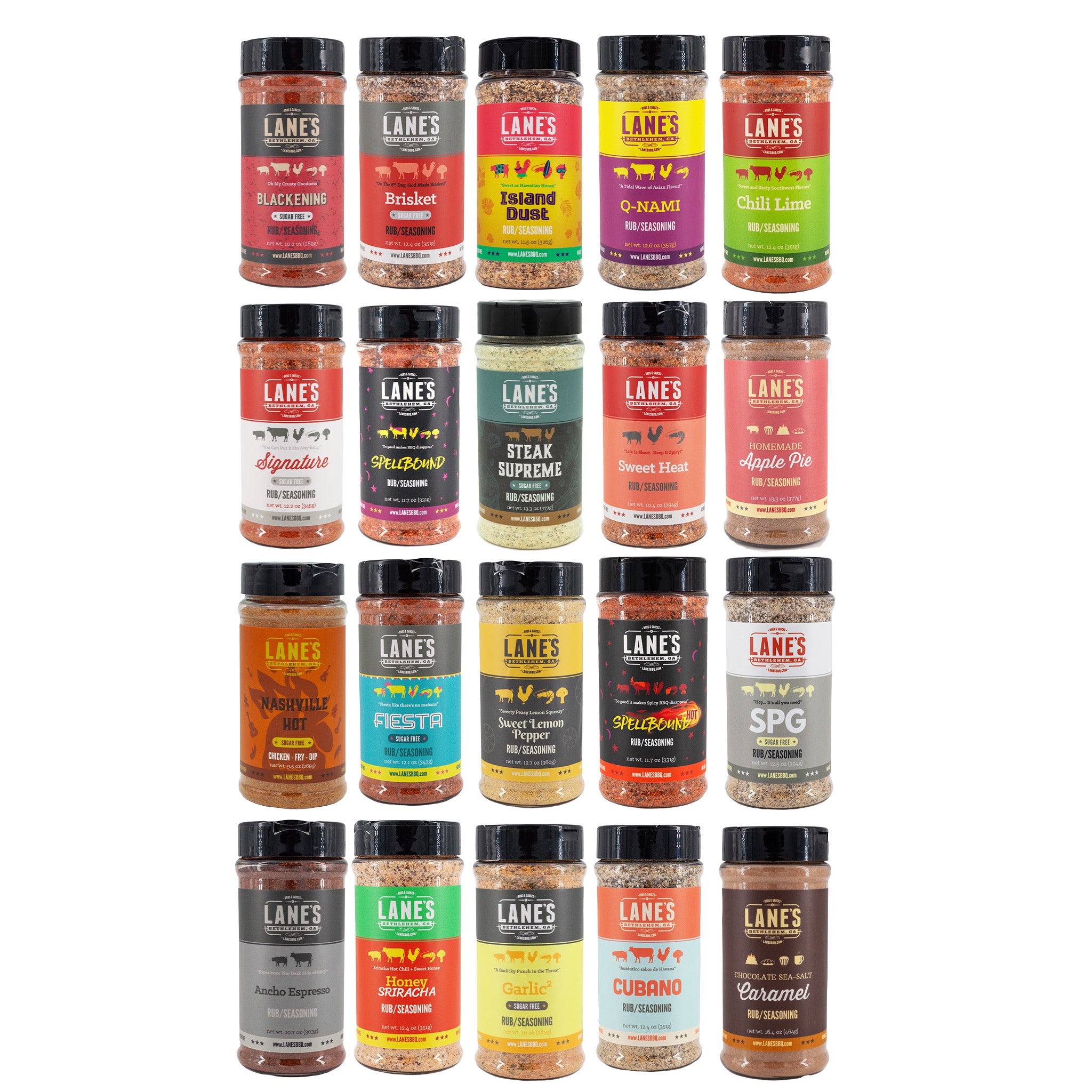 Lane's BBQ Complete Rub Set