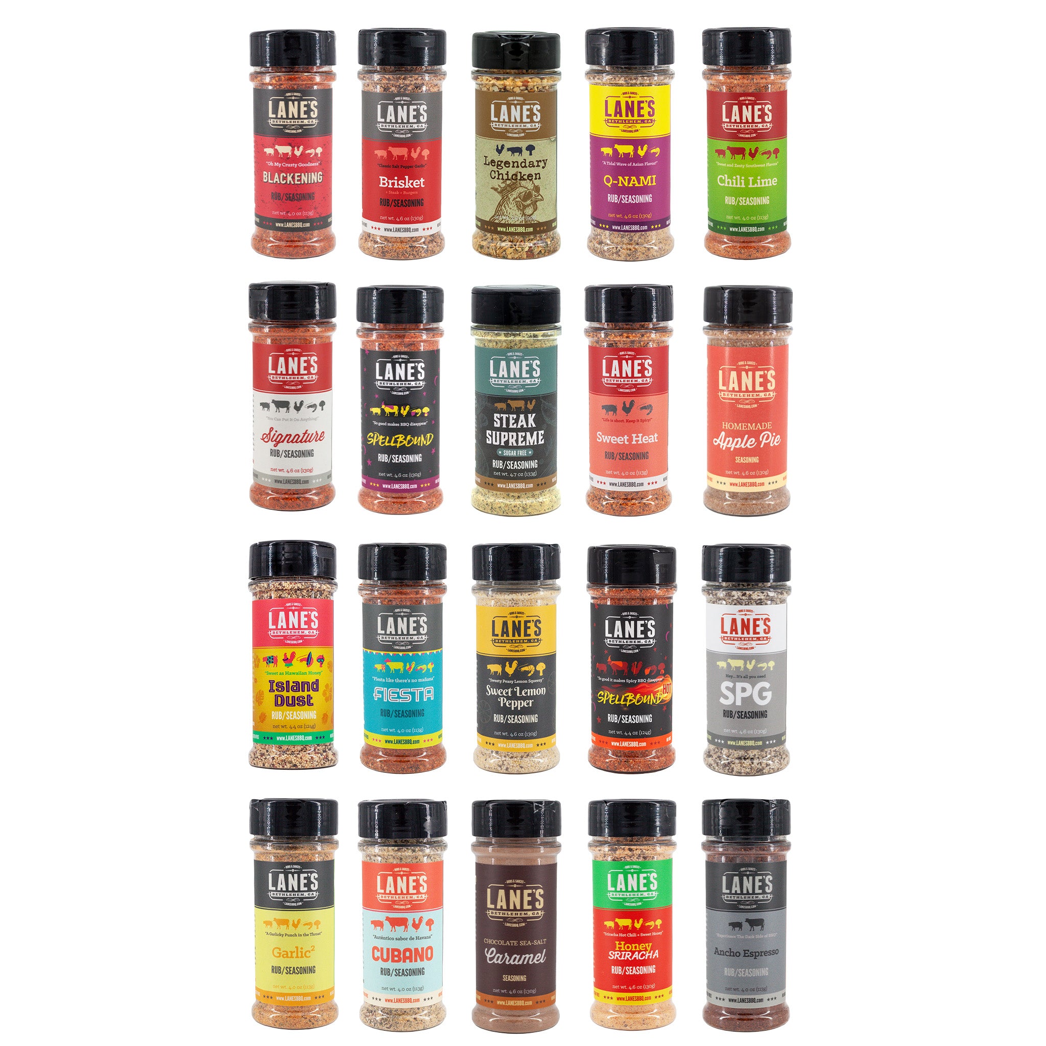Lane's BBQ Complete Rub Set