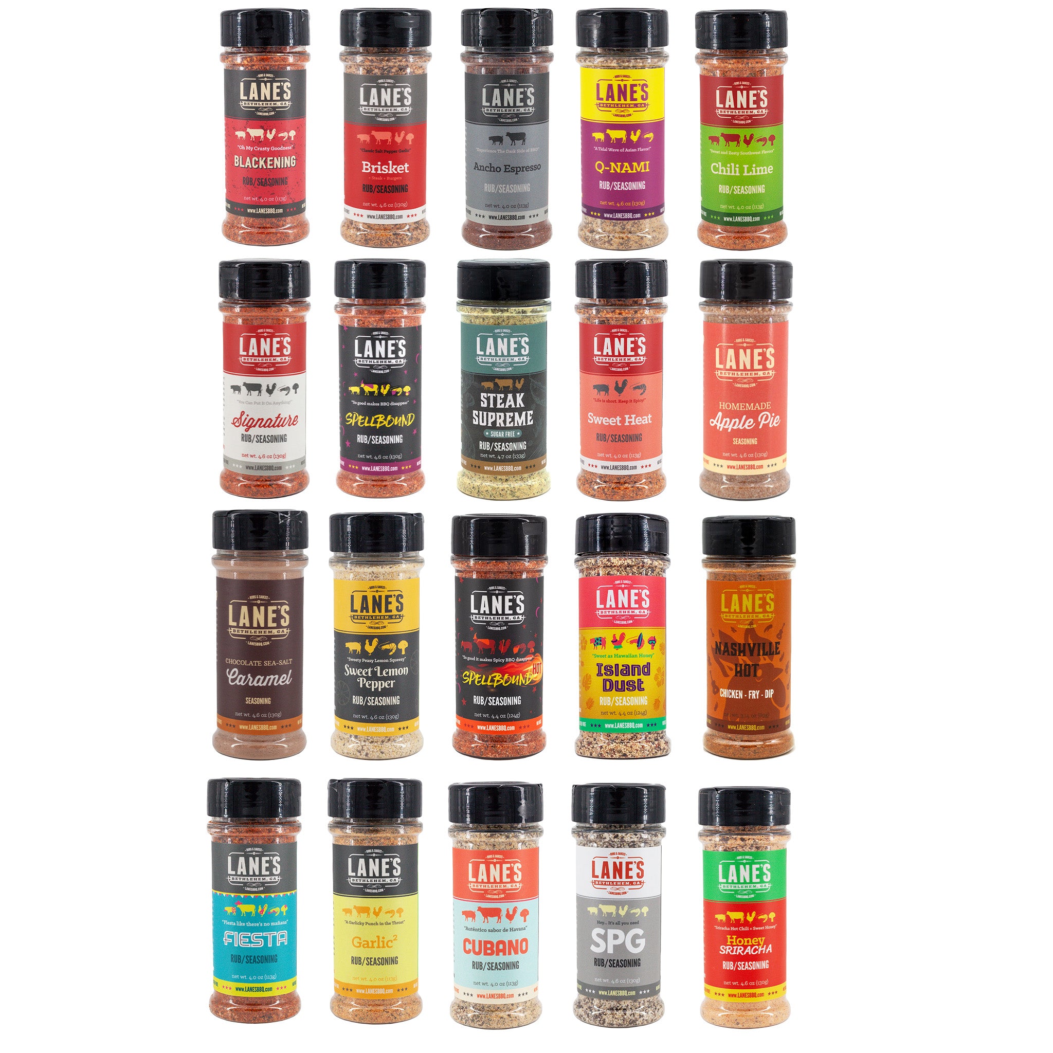 Lane's BBQ Complete Rub Set