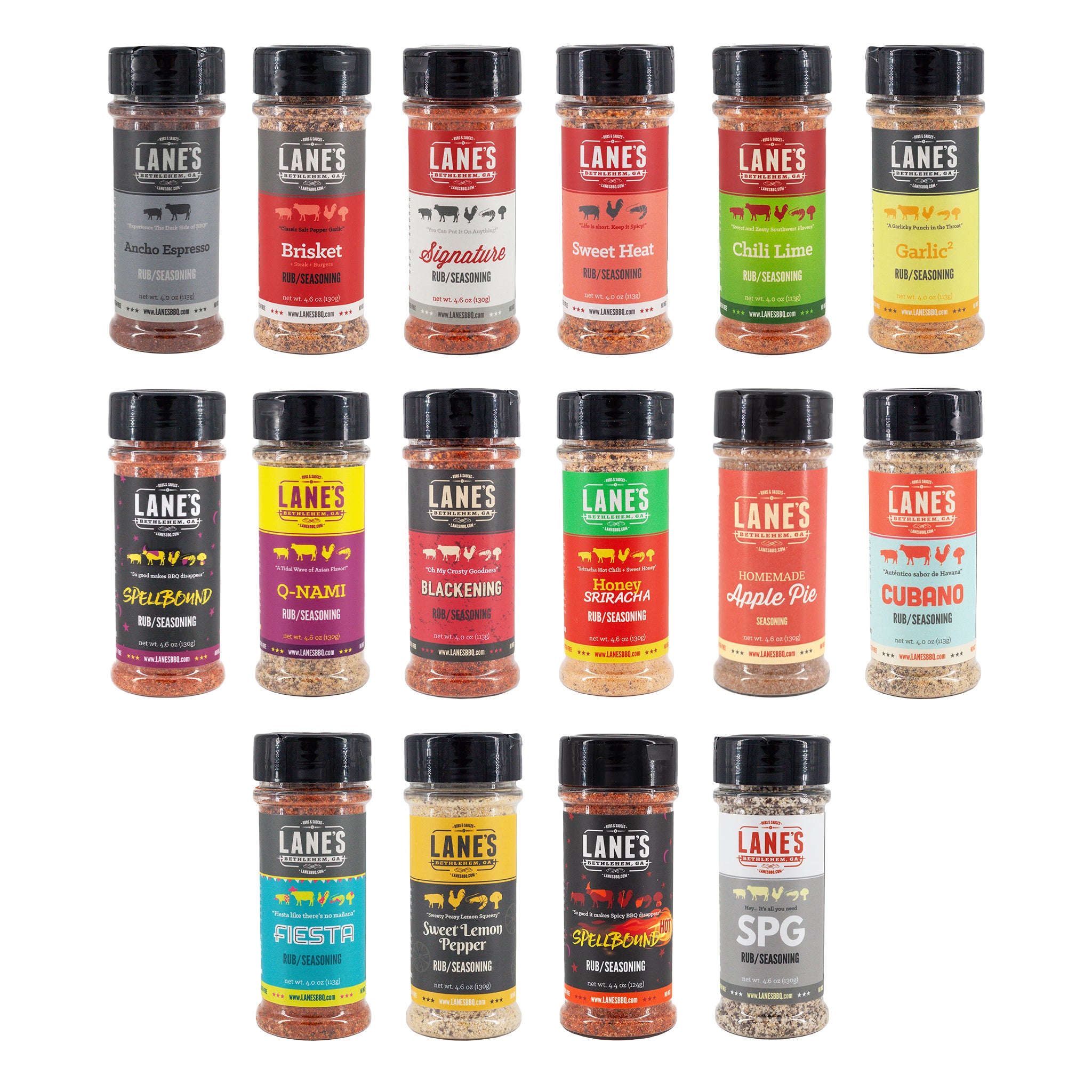 Lane's BBQ Complete Rub Set