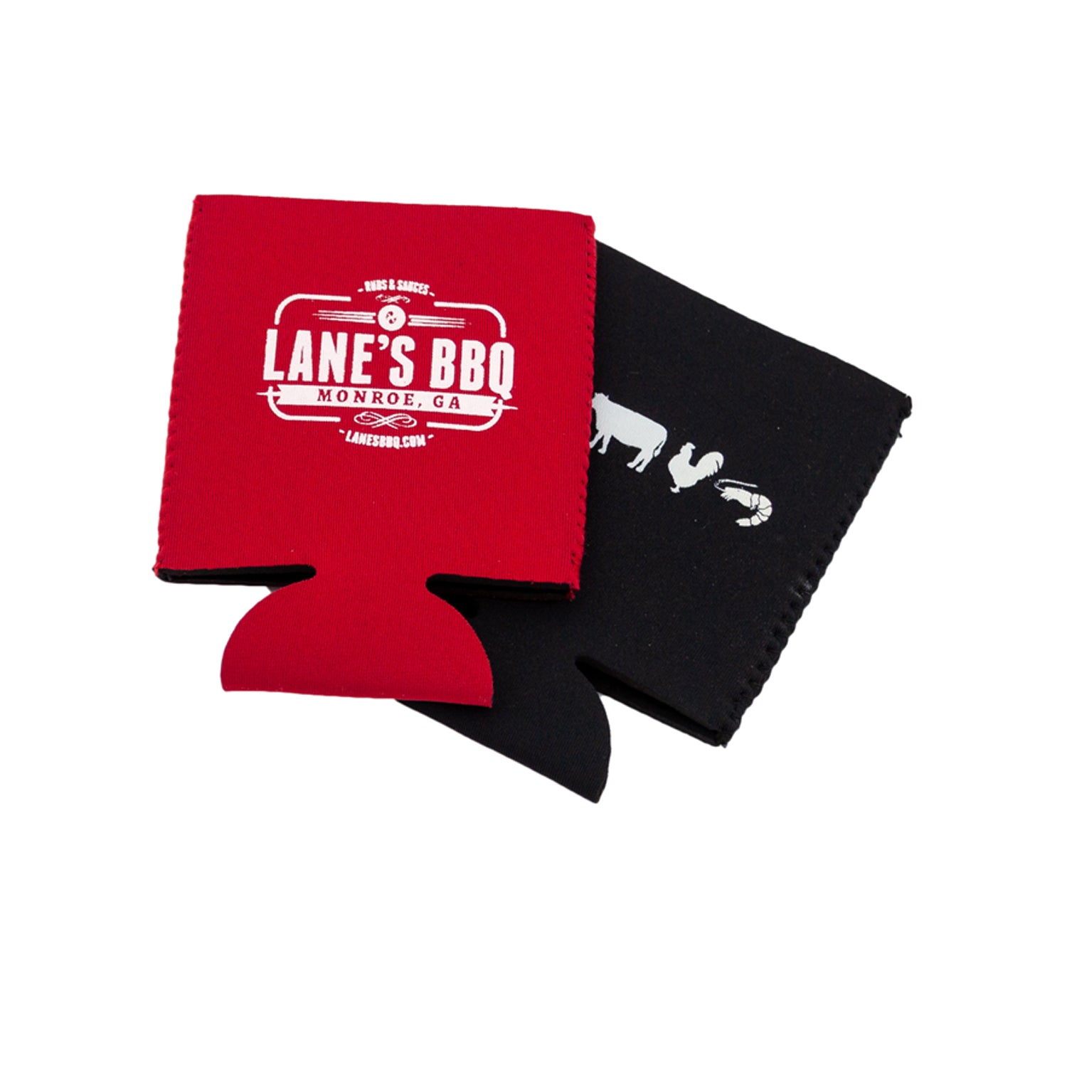 Lane's Red and Black Koozies