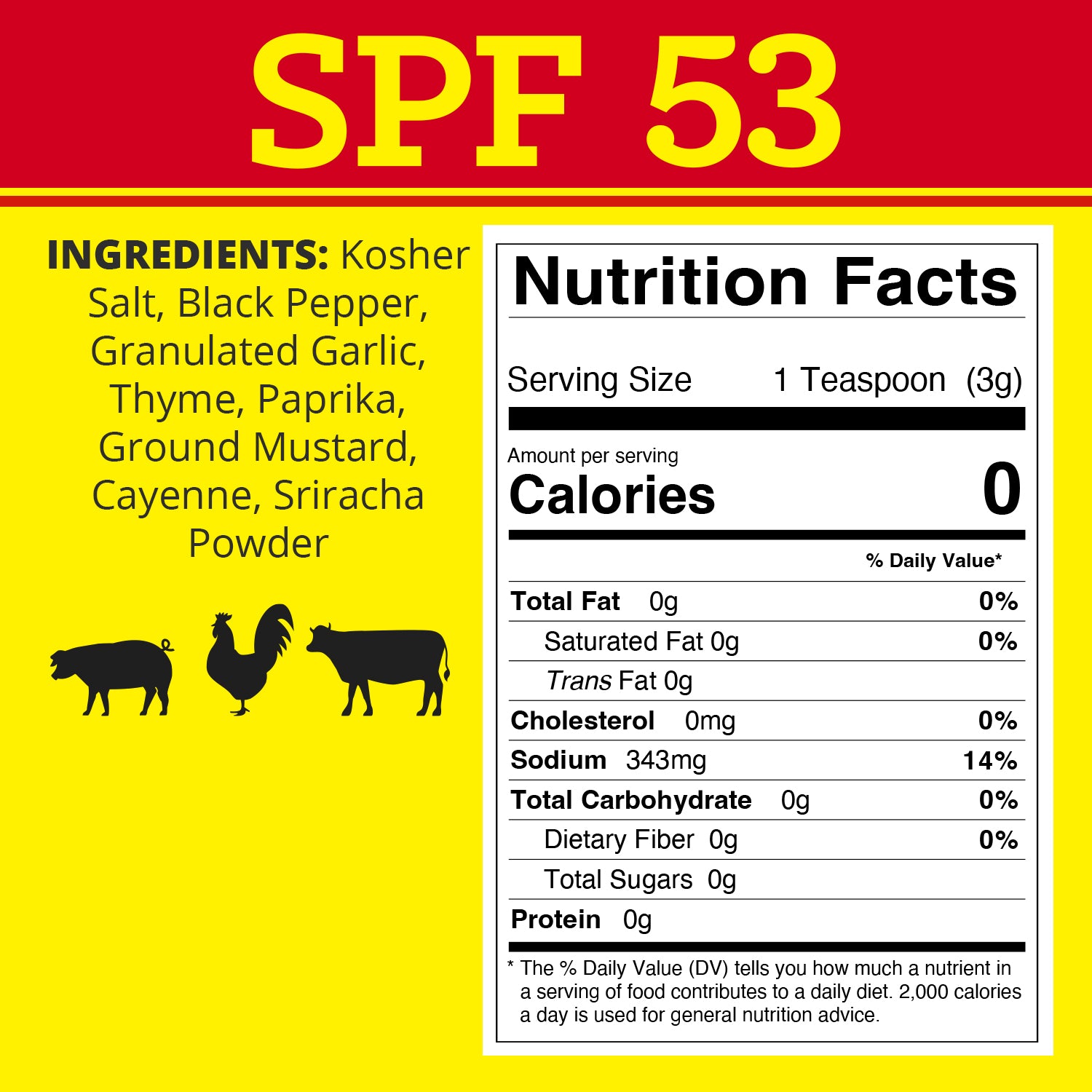 SPF 53 Rub (Spicy!)