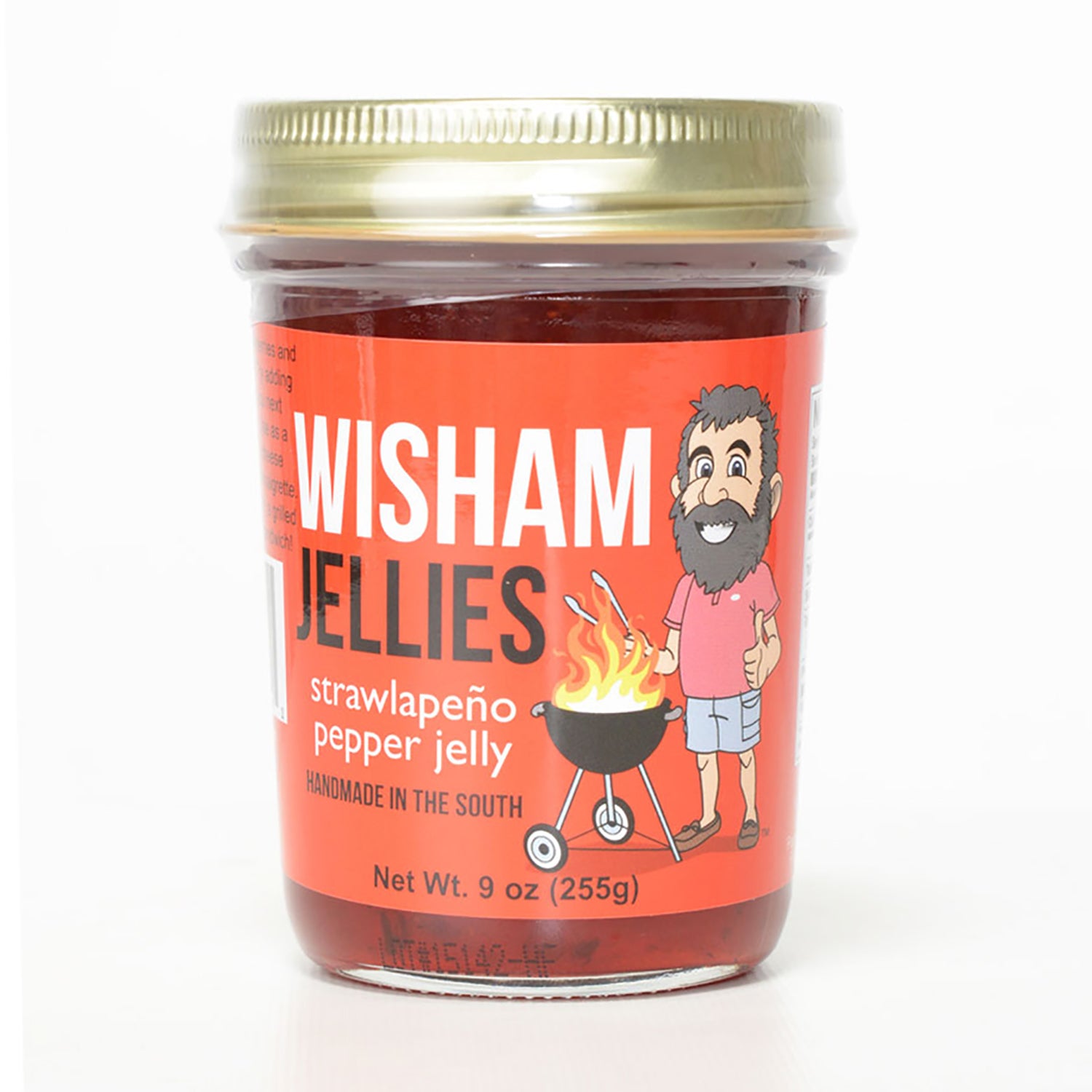 Wishams Strawlapeno pepper jelly jar