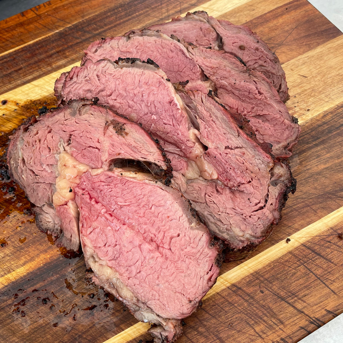 Prime Rib sliced and ready to eat
