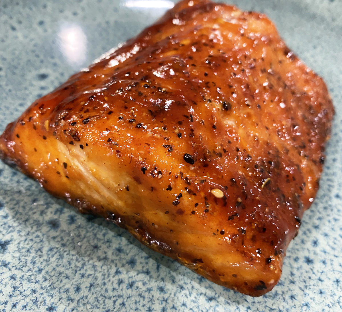 Honey Ginger Salmon with Pineapple Chipotle Glaze