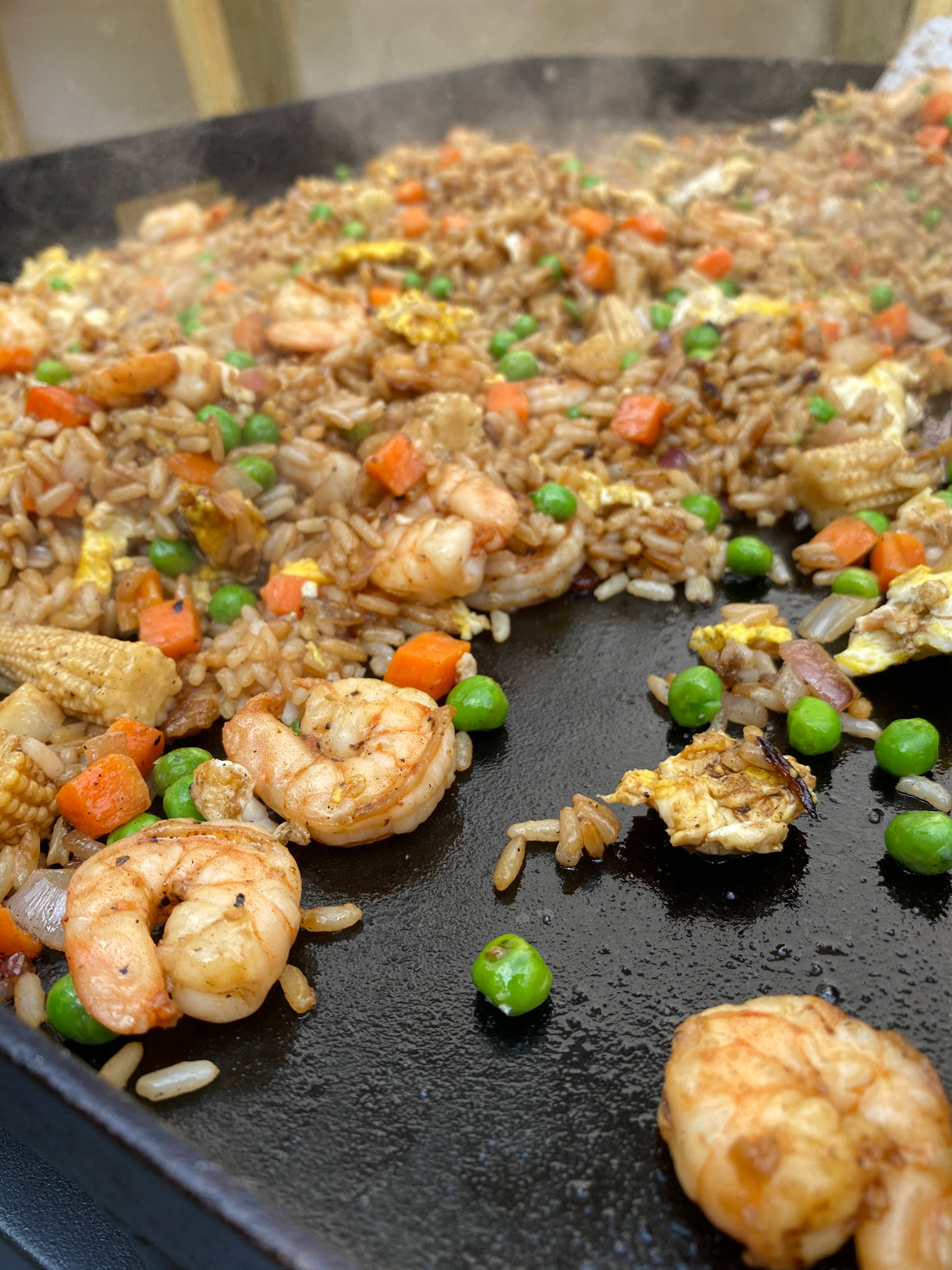 Honey Sriracha Shrimp Fried Rice