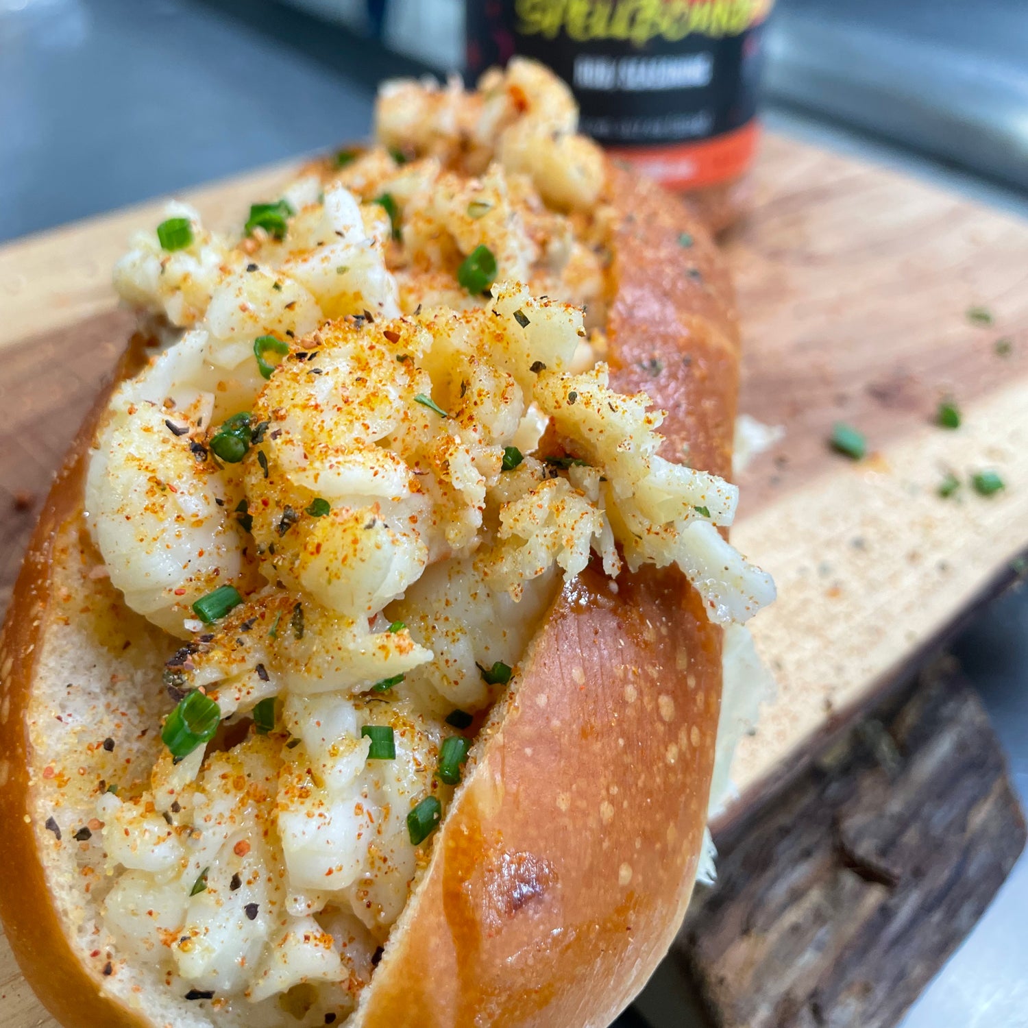Sweet and spicy lobster roll with spellbound hot rub
