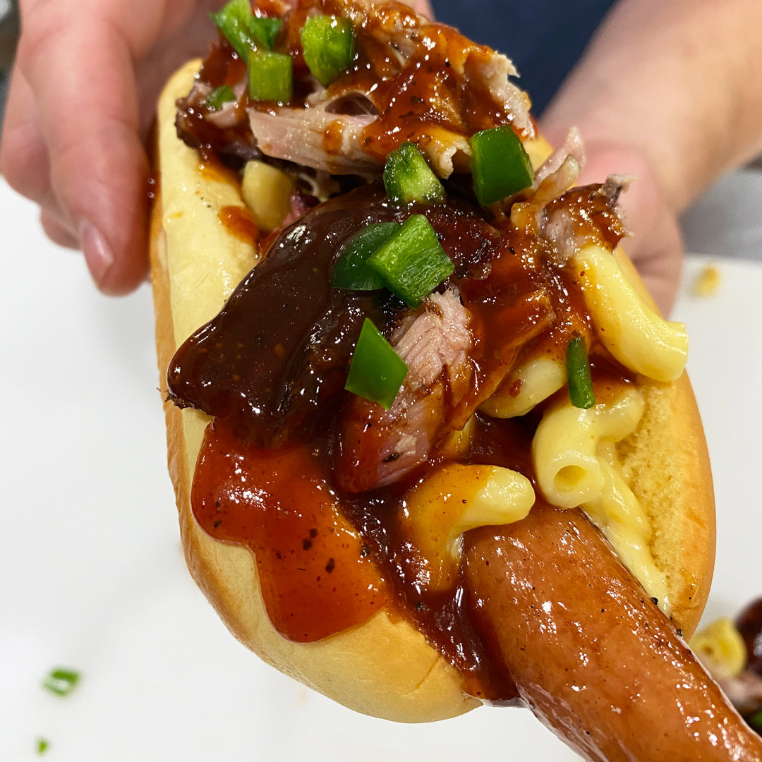 Mac n Pork Hot Dog