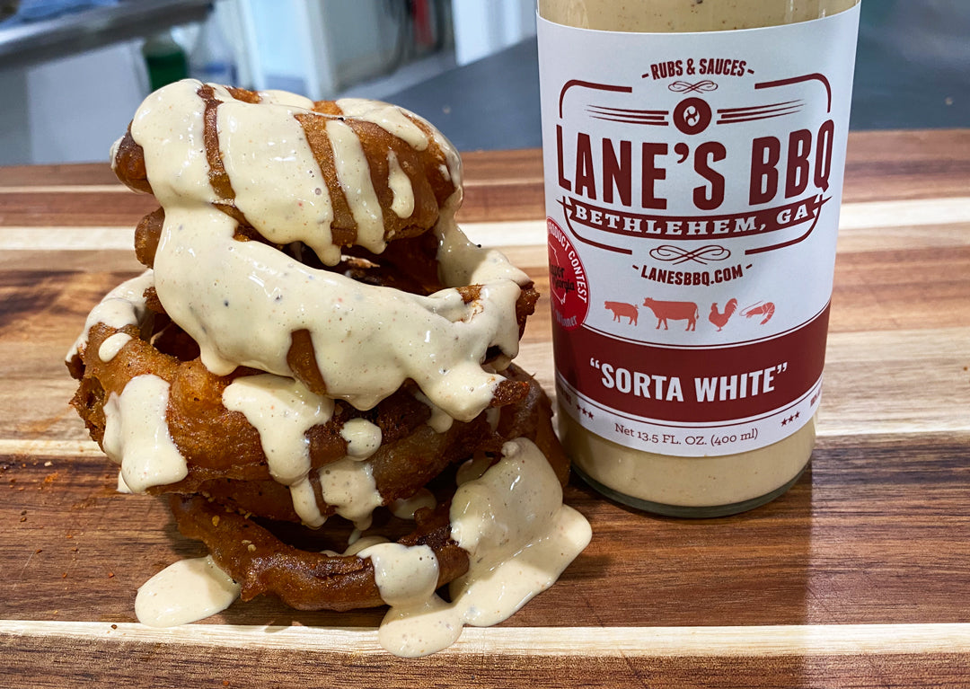 Lane's Signature Beer Battered Onion Rings with Sorta White Dipping Sauce