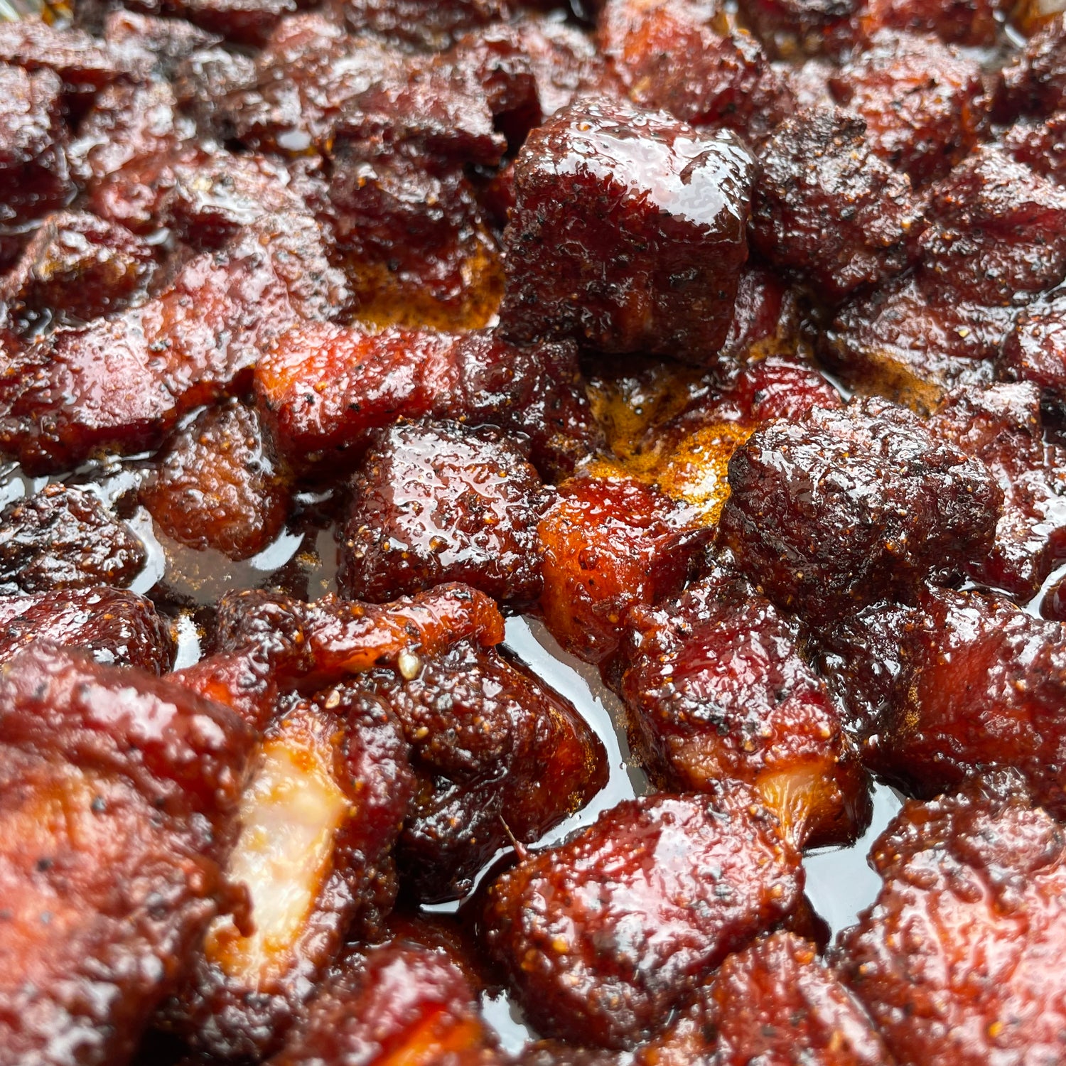 Sweet and Spicy Pork Belly Burnt Ends