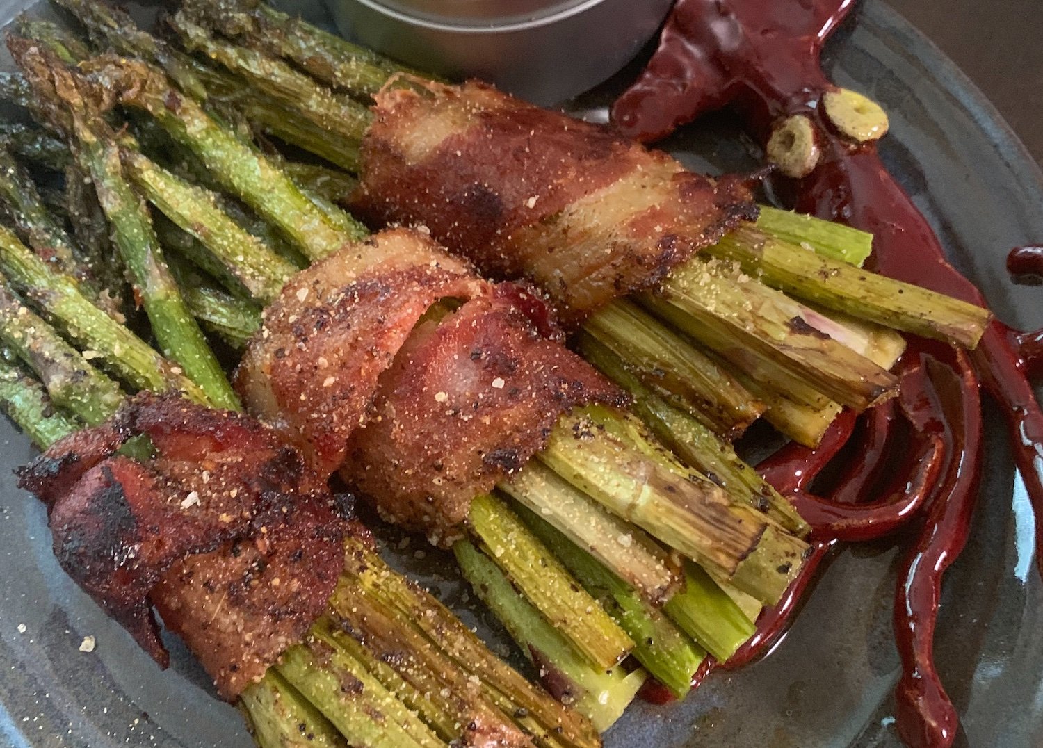 Grilled Bacon wrapped asparagus
