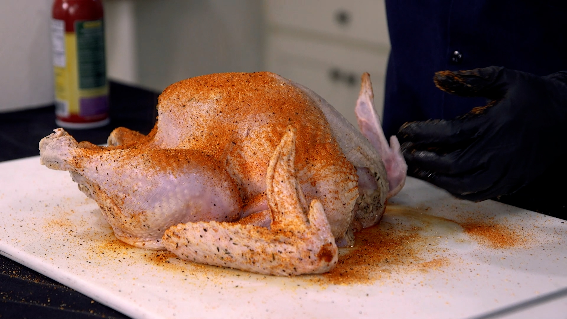 Turkey brined and seasoned