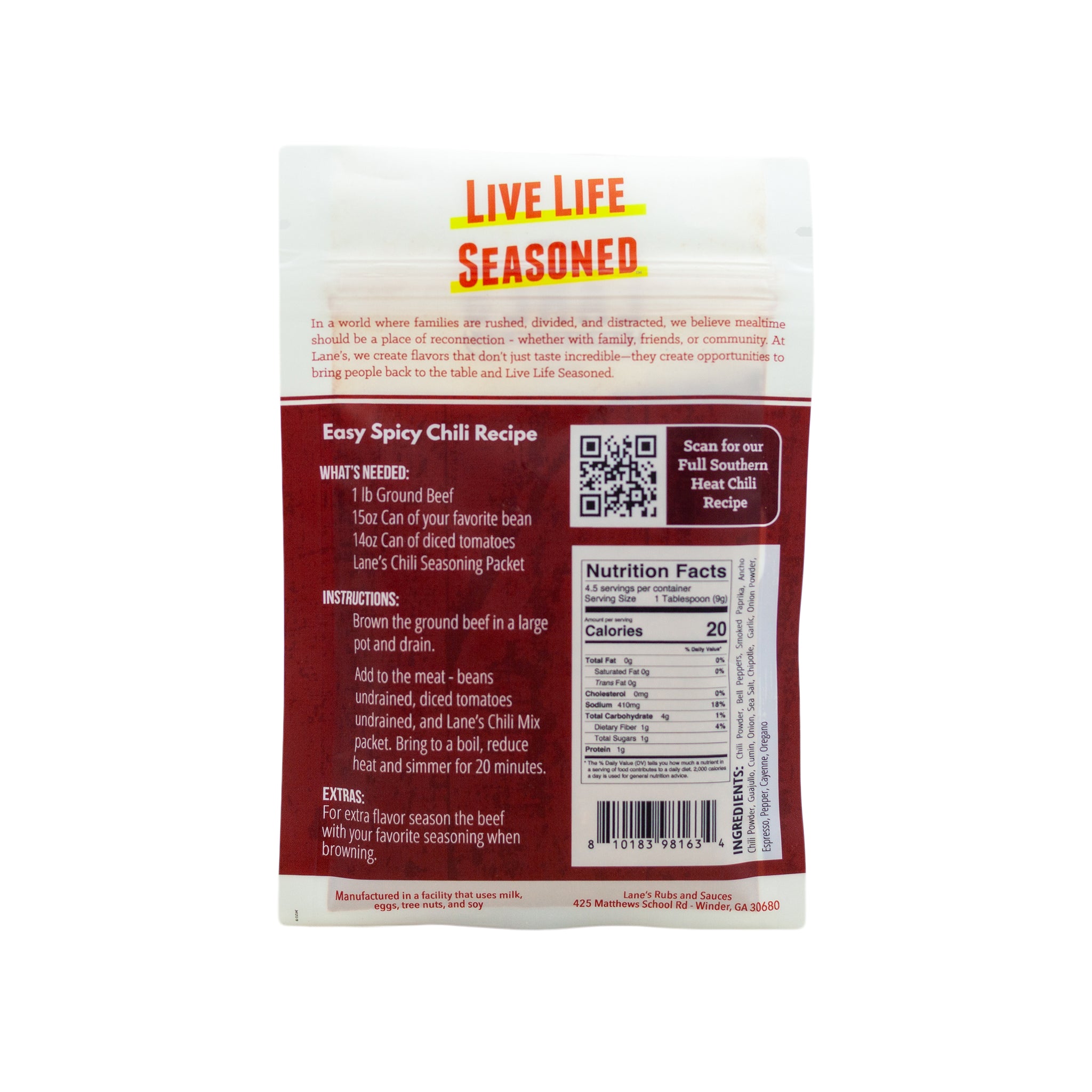 Lane's Spicy Chili Mix