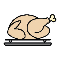 Illustration of a raw chicken on a wire rack to air dry