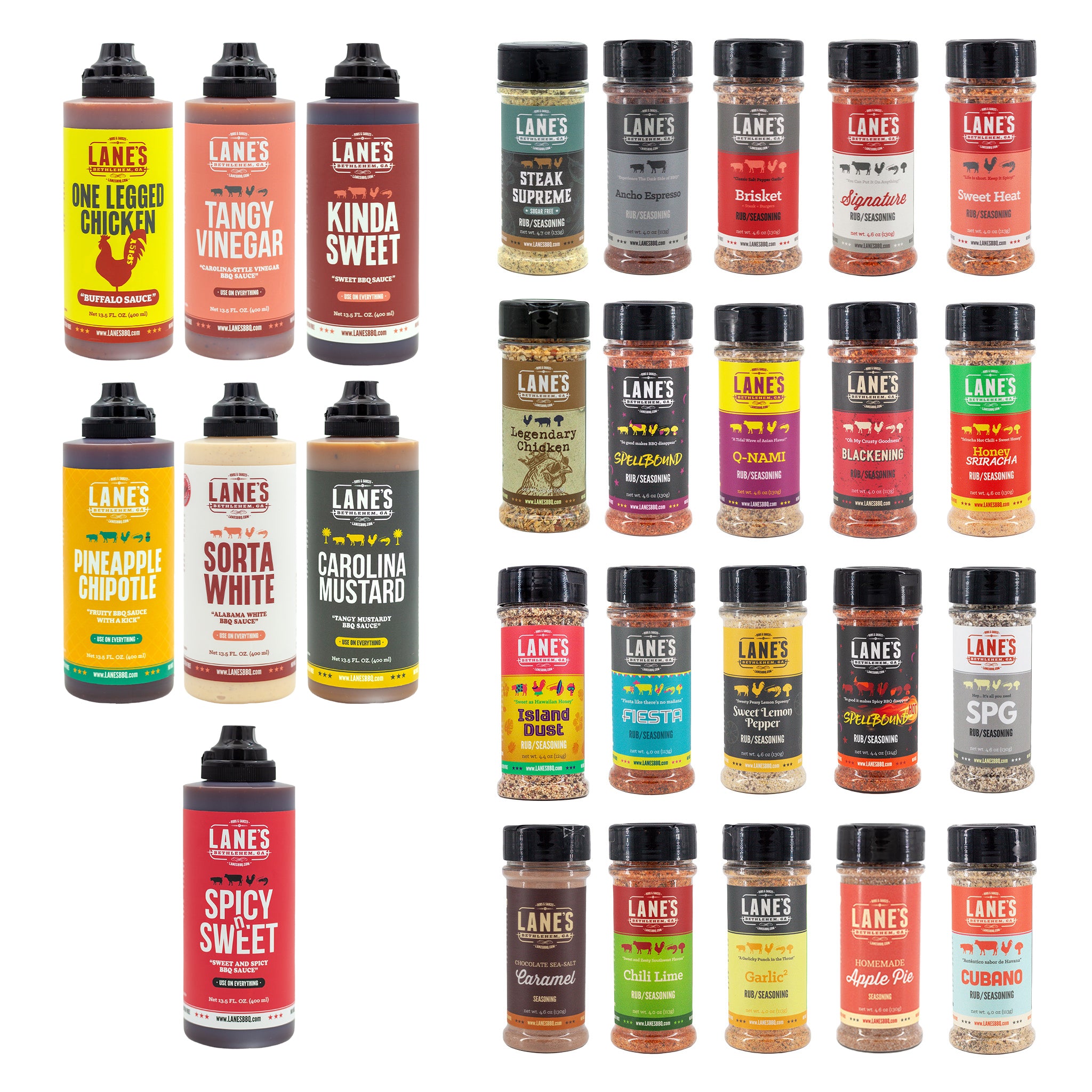 Lane's BBQ Complete Rubs & Sauces Set