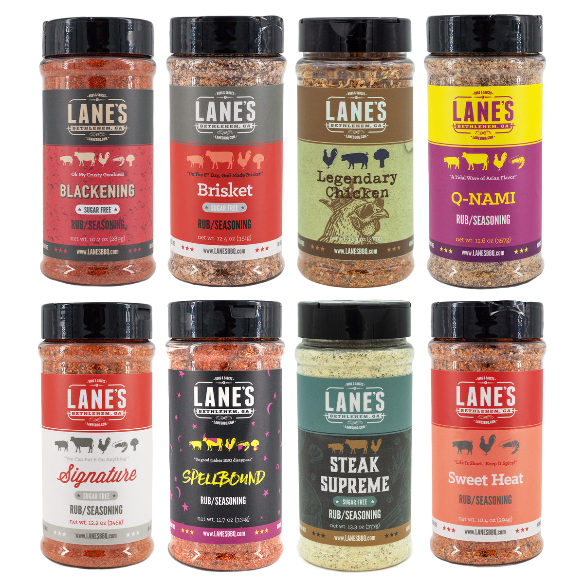 Most Popular Rub Set | 8 Rubs | Seasonings | Grilling