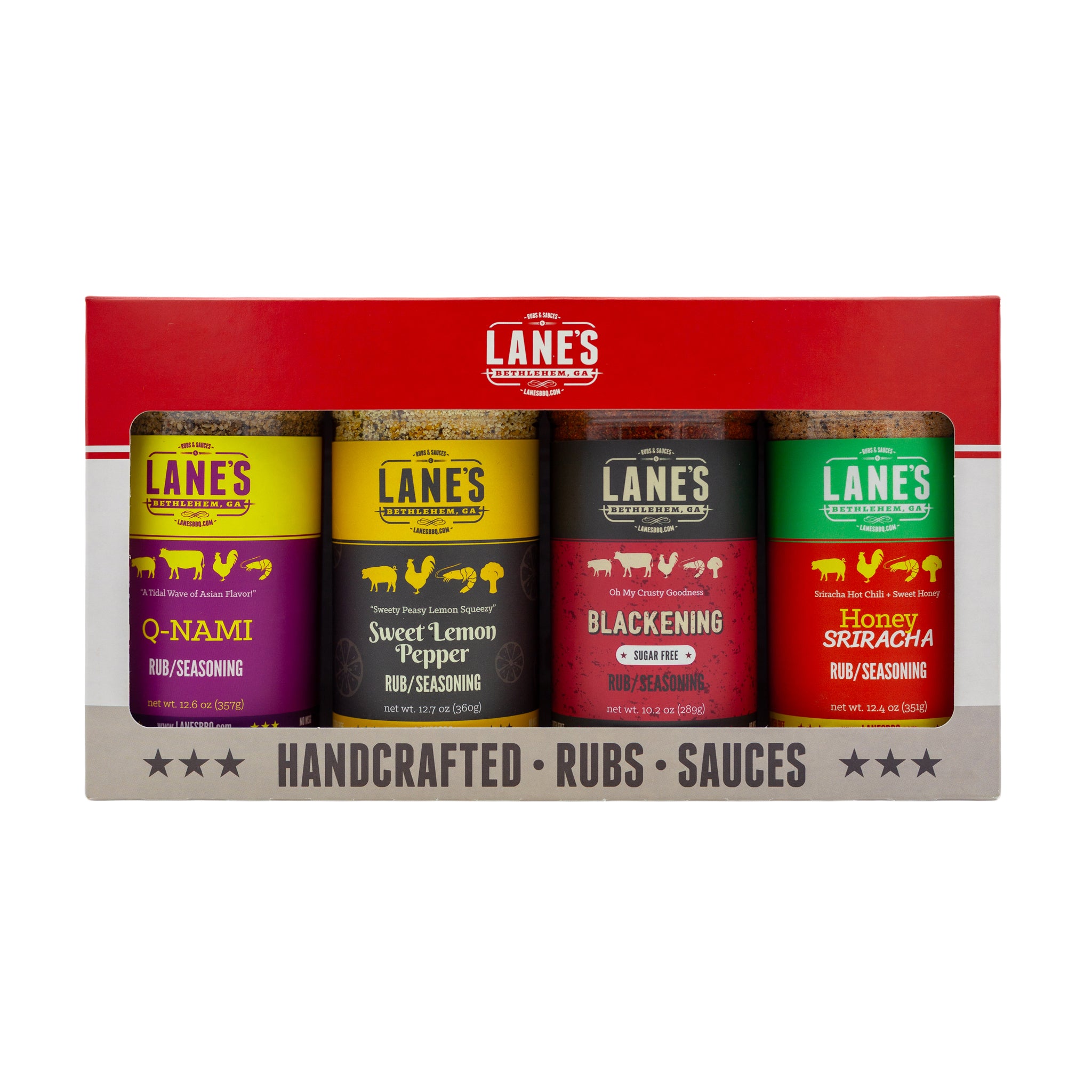Lane's Best Seafood Rubs 4-Pack Set