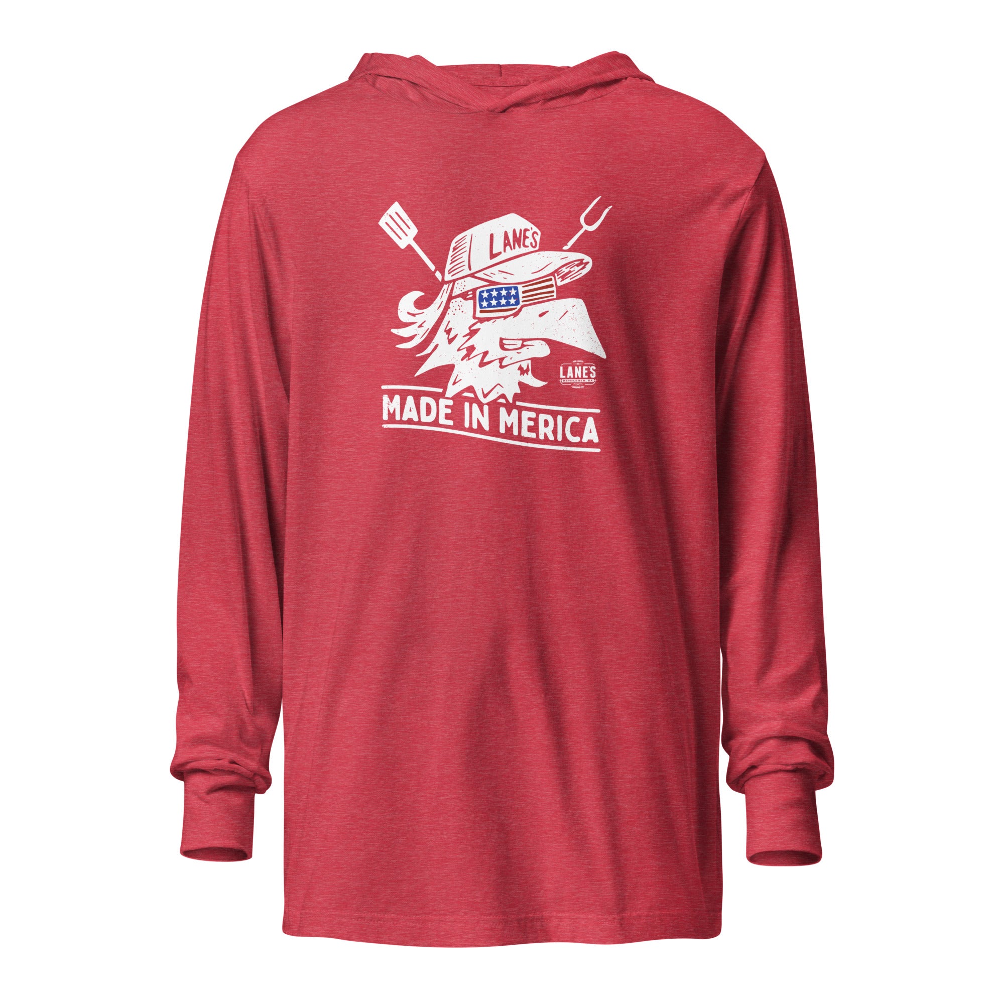 Merica Hooded long-sleeve tee