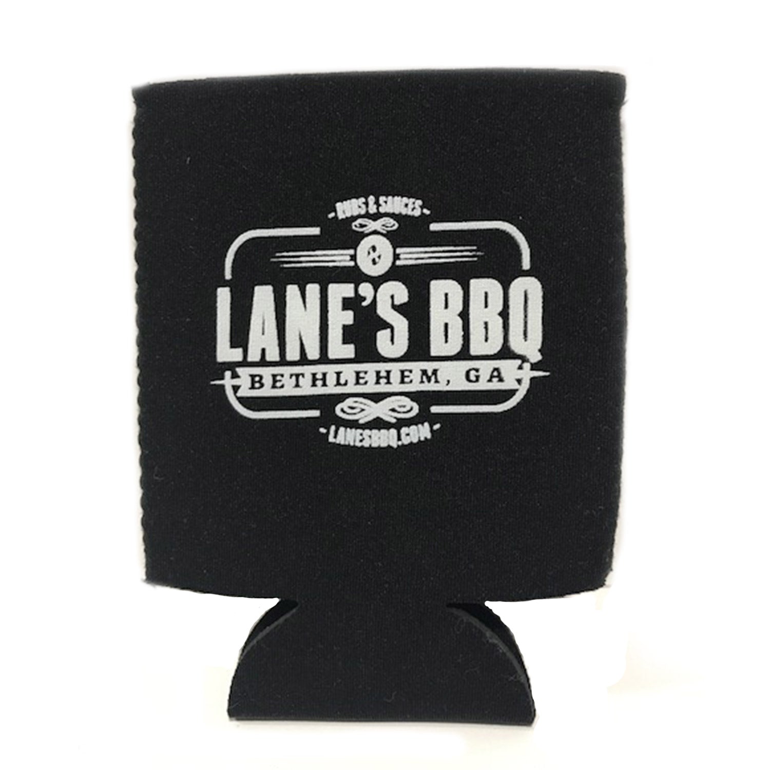 Lane's Black koozie with Logo