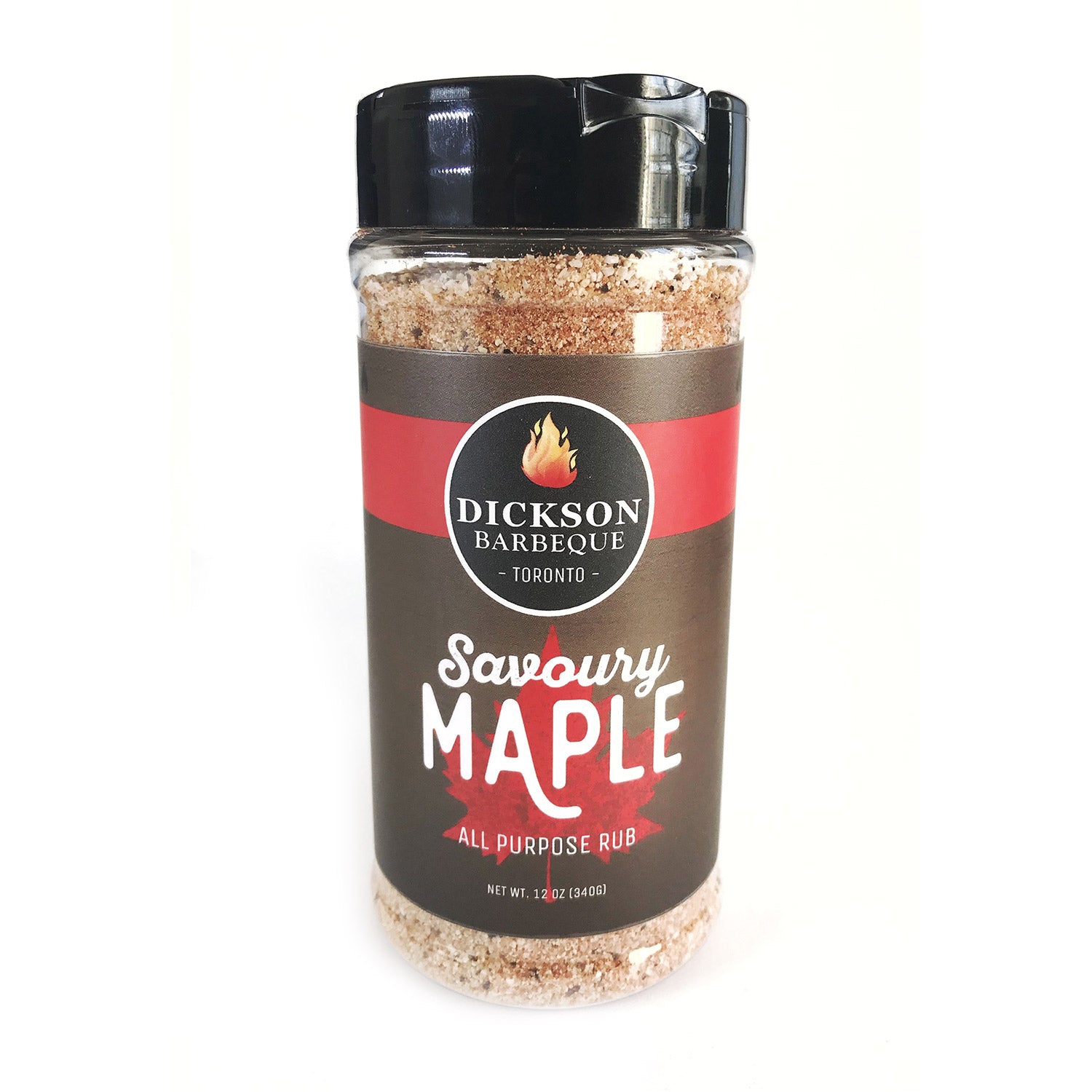 bottle of savoury maple rub