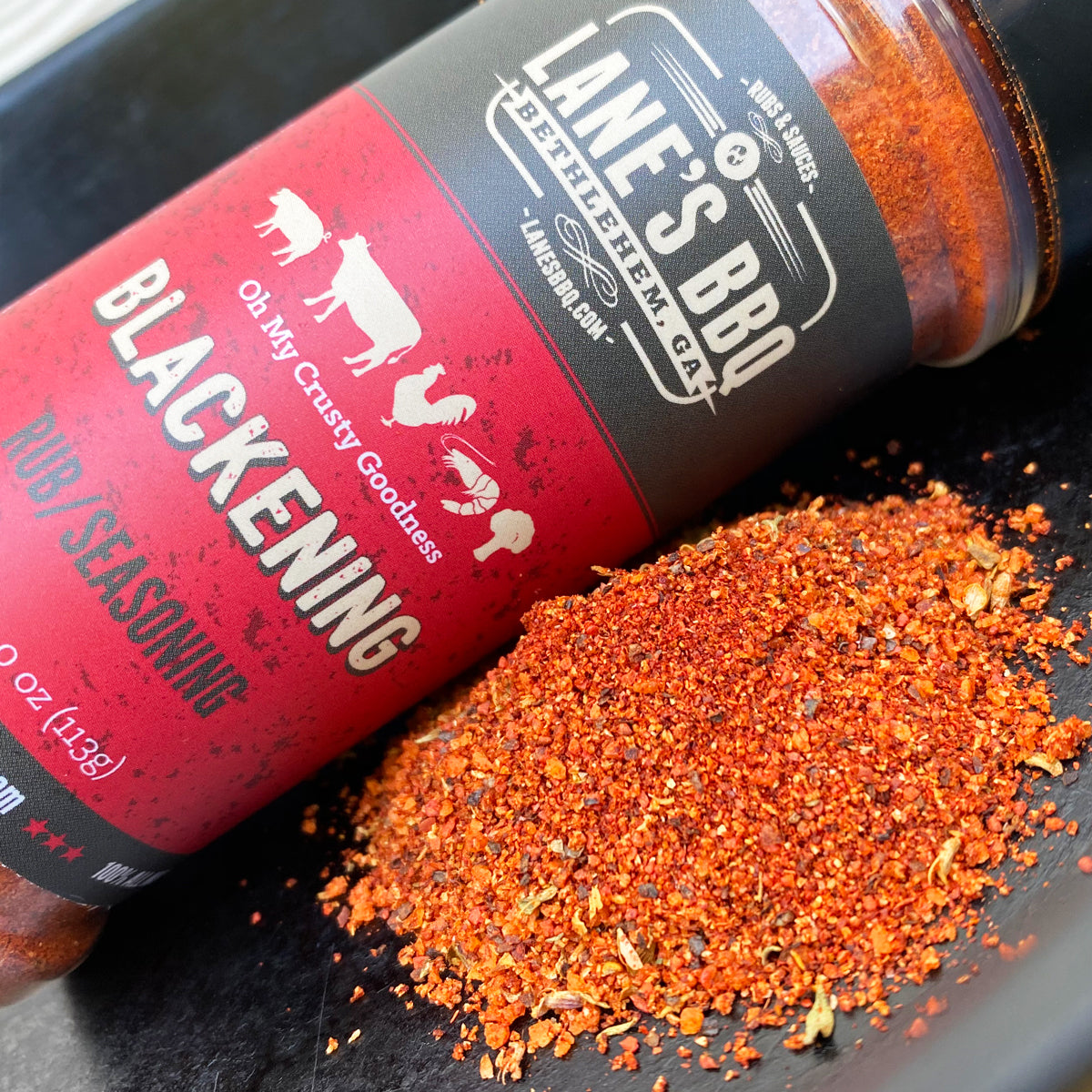 color and texture of blackening seasoning