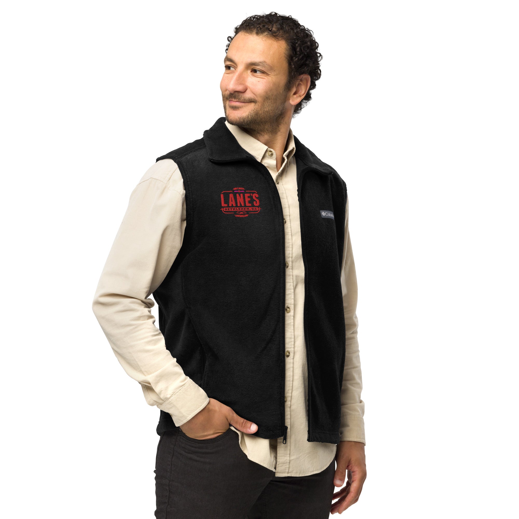 Fleece vest over outlet dress shirt