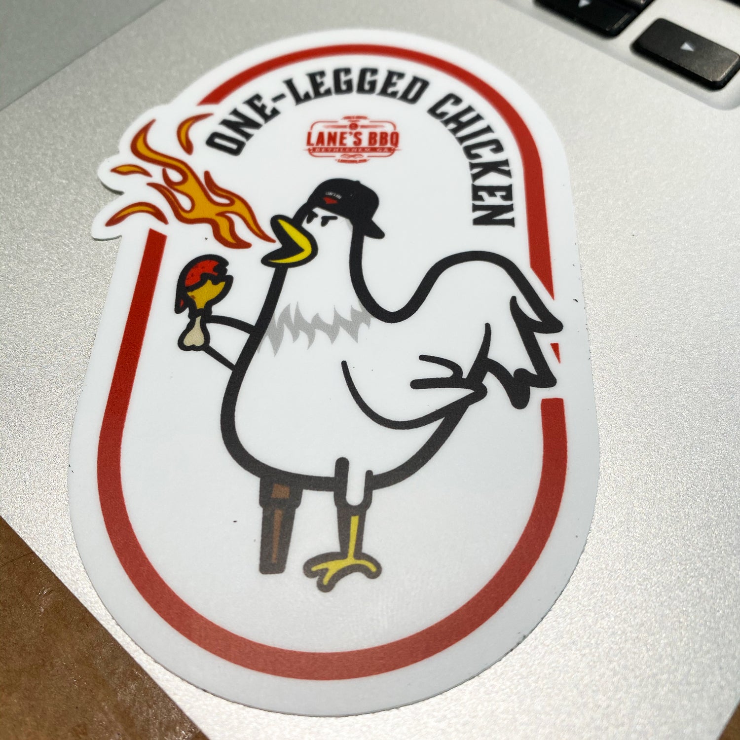 One-Legged Chicken 4 inch Sticker