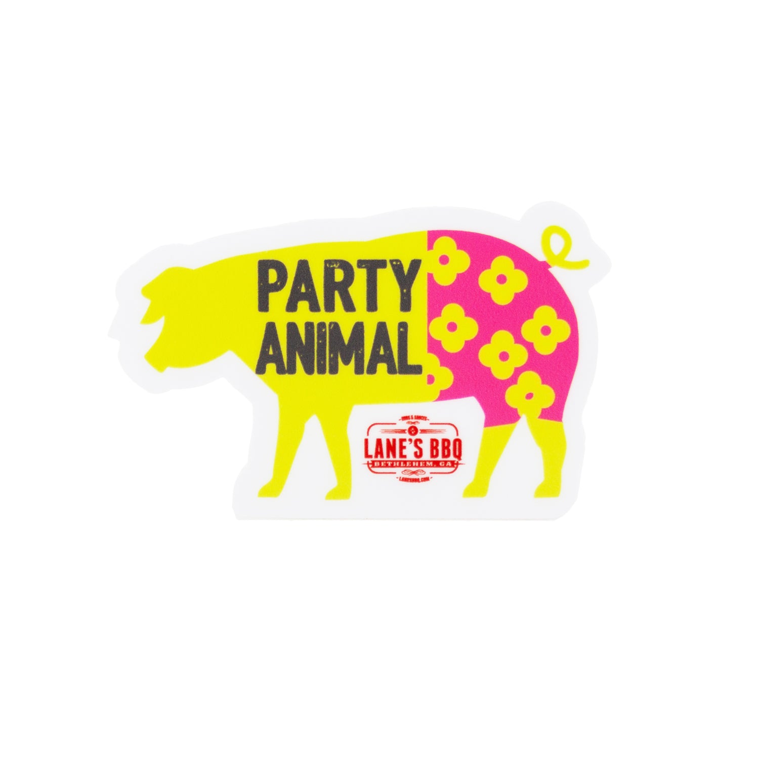 Party Animal Pig 3 inch Sticker