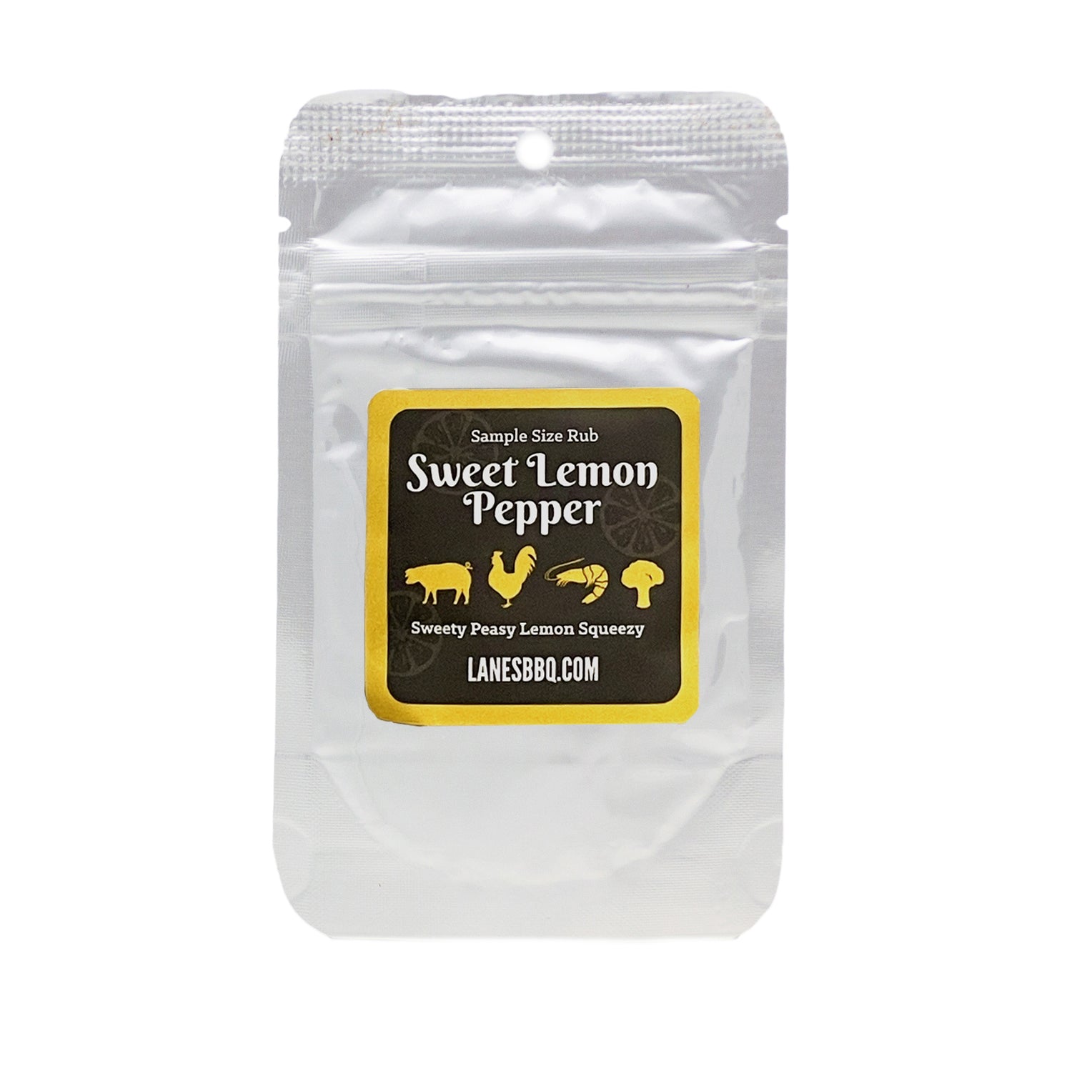 Sweet Lemon Pepper Rub half oz sample pack