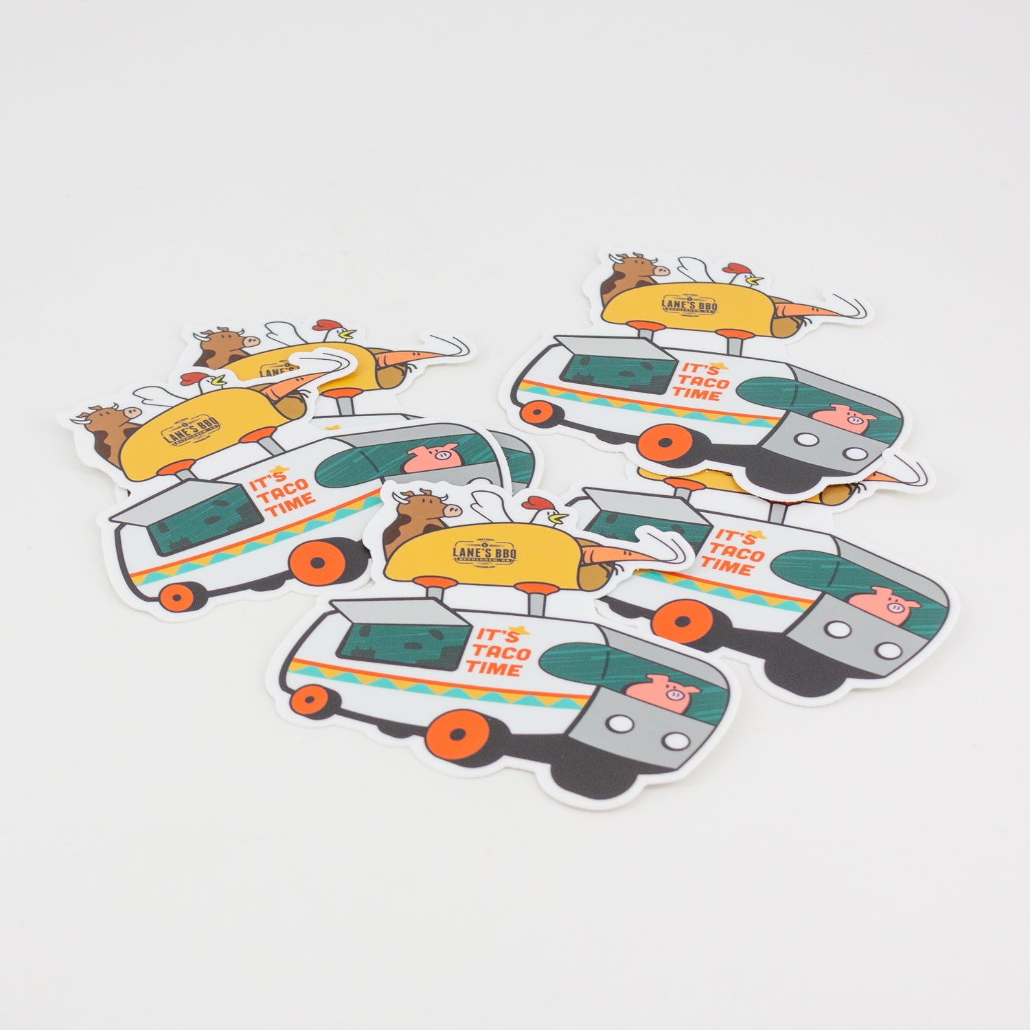 Multiple Taco truck stickers