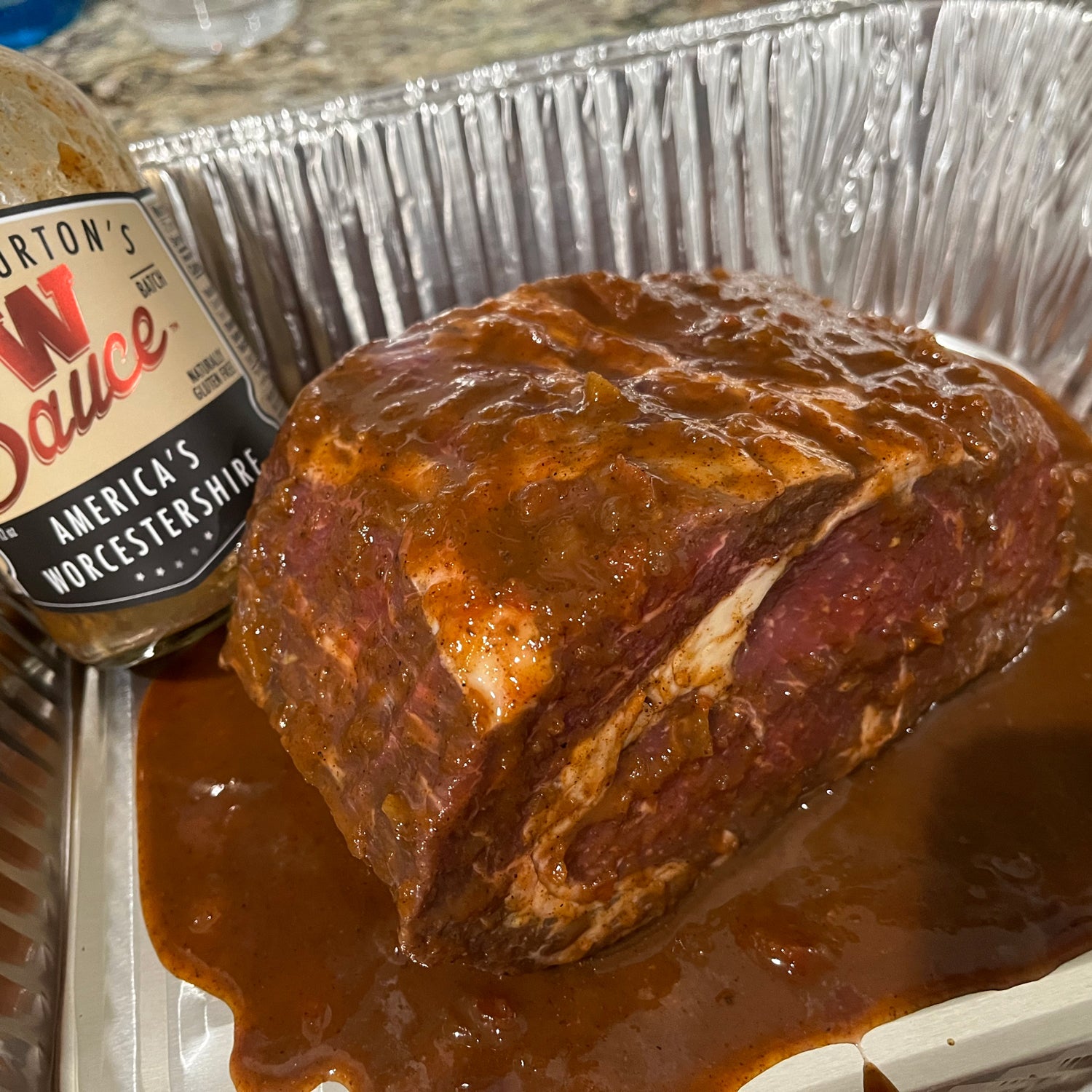 Marinade Rib Roast with W Sauce