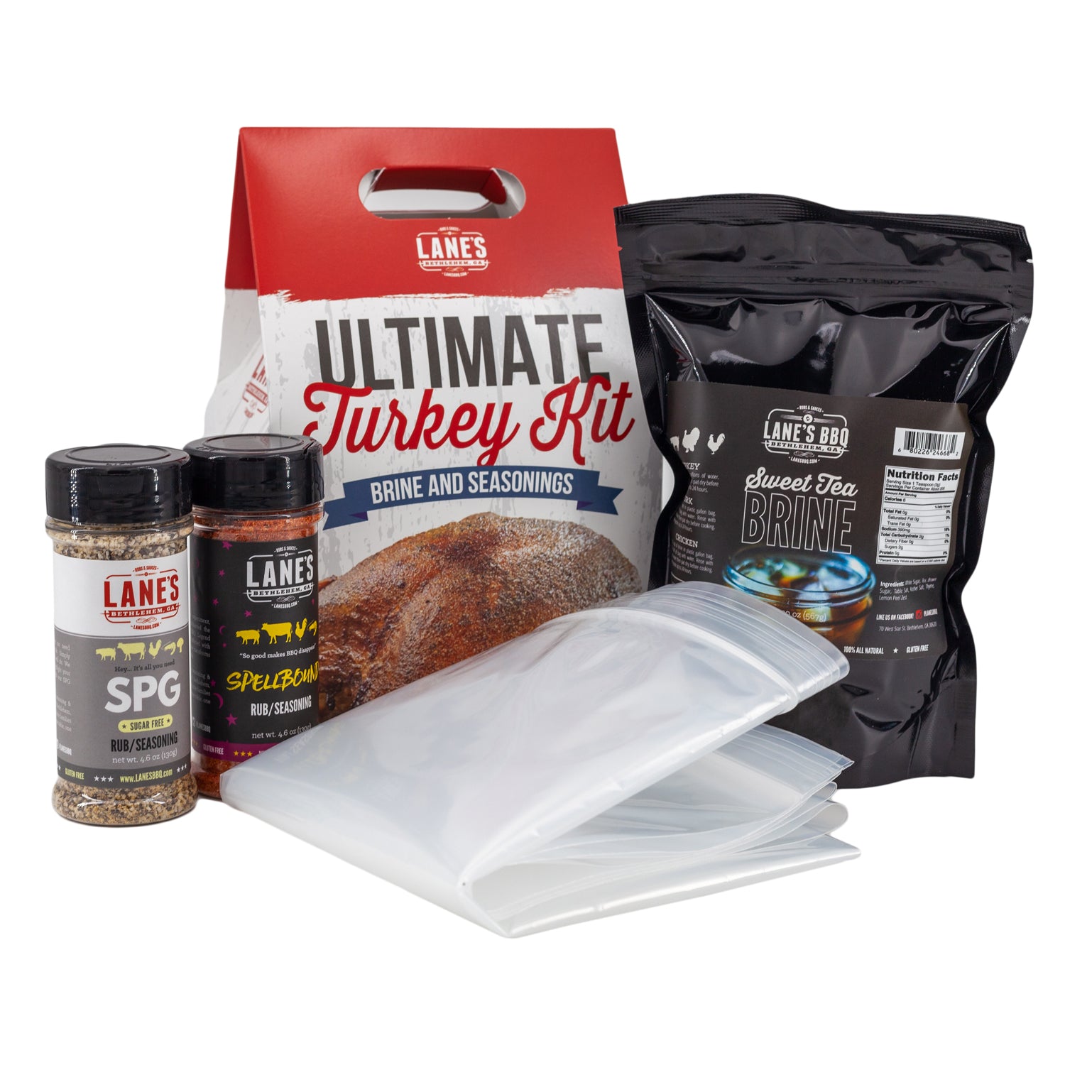 Ultimate Turkey Brine Kit with Bag (Brine + Rubs + Brine Bag)